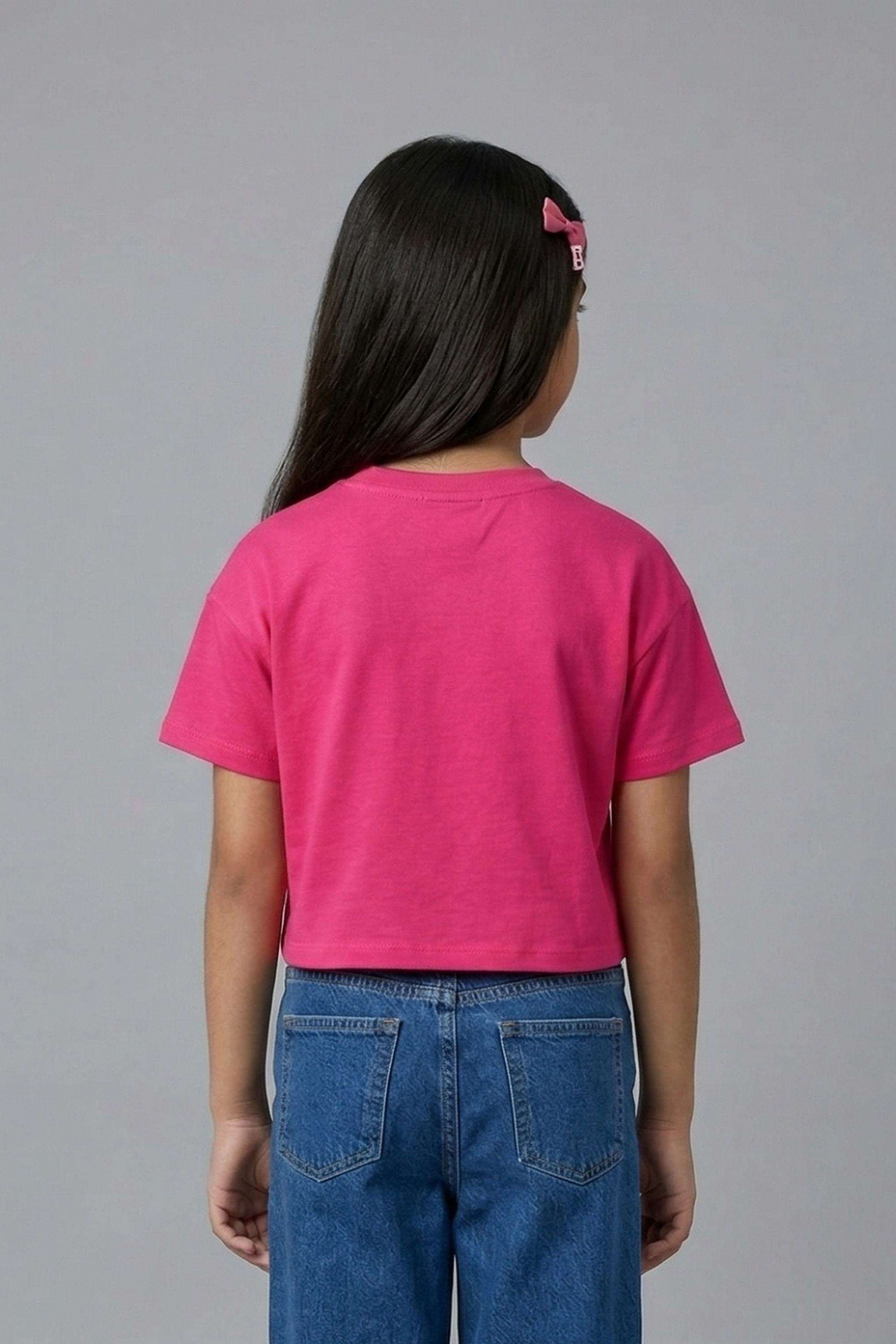 Solid-Cotton-Round-Neck-Girls-T-Shirt