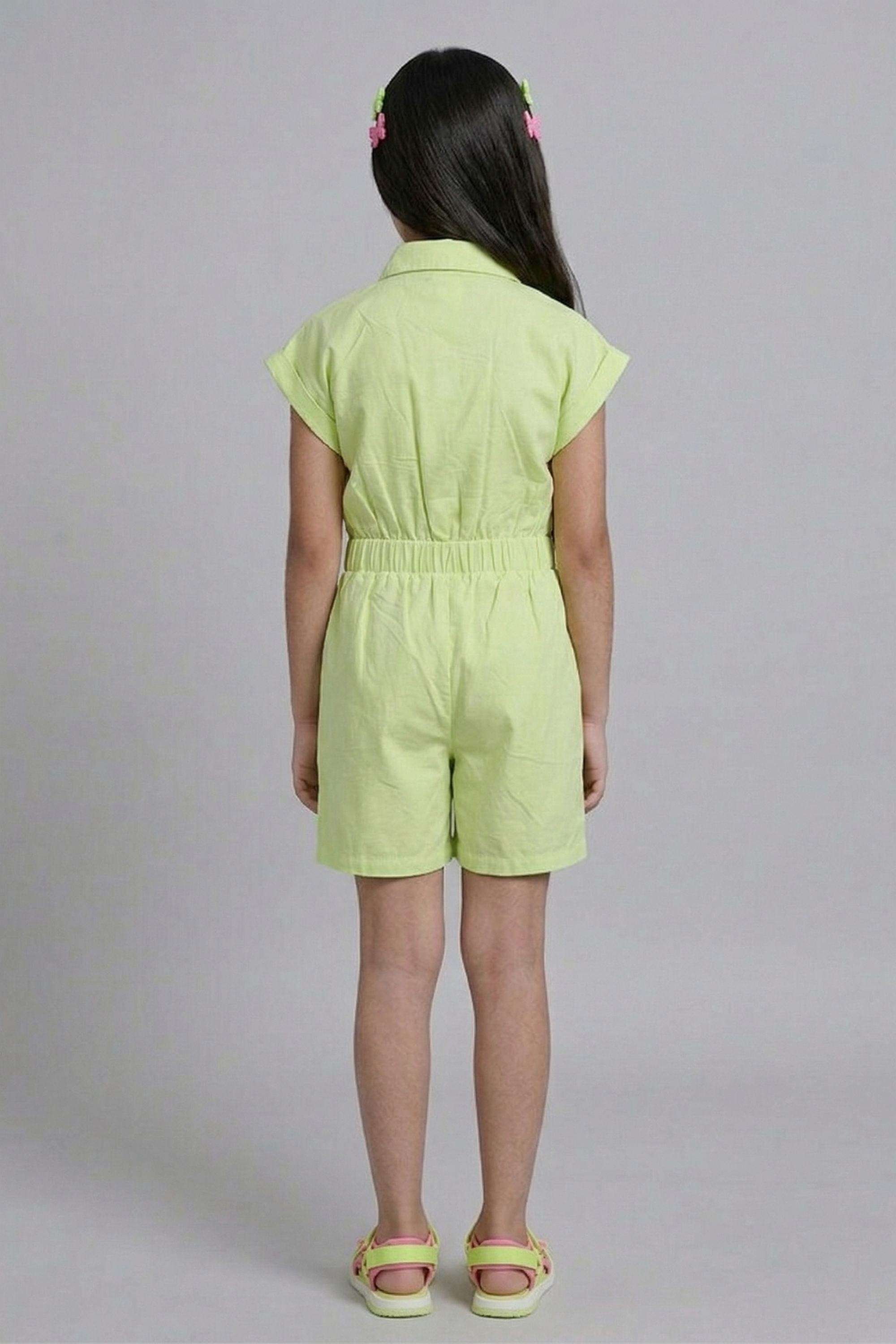 Solid-Cotton-Collared-Girls-Casual-Wear-Jumpsuit