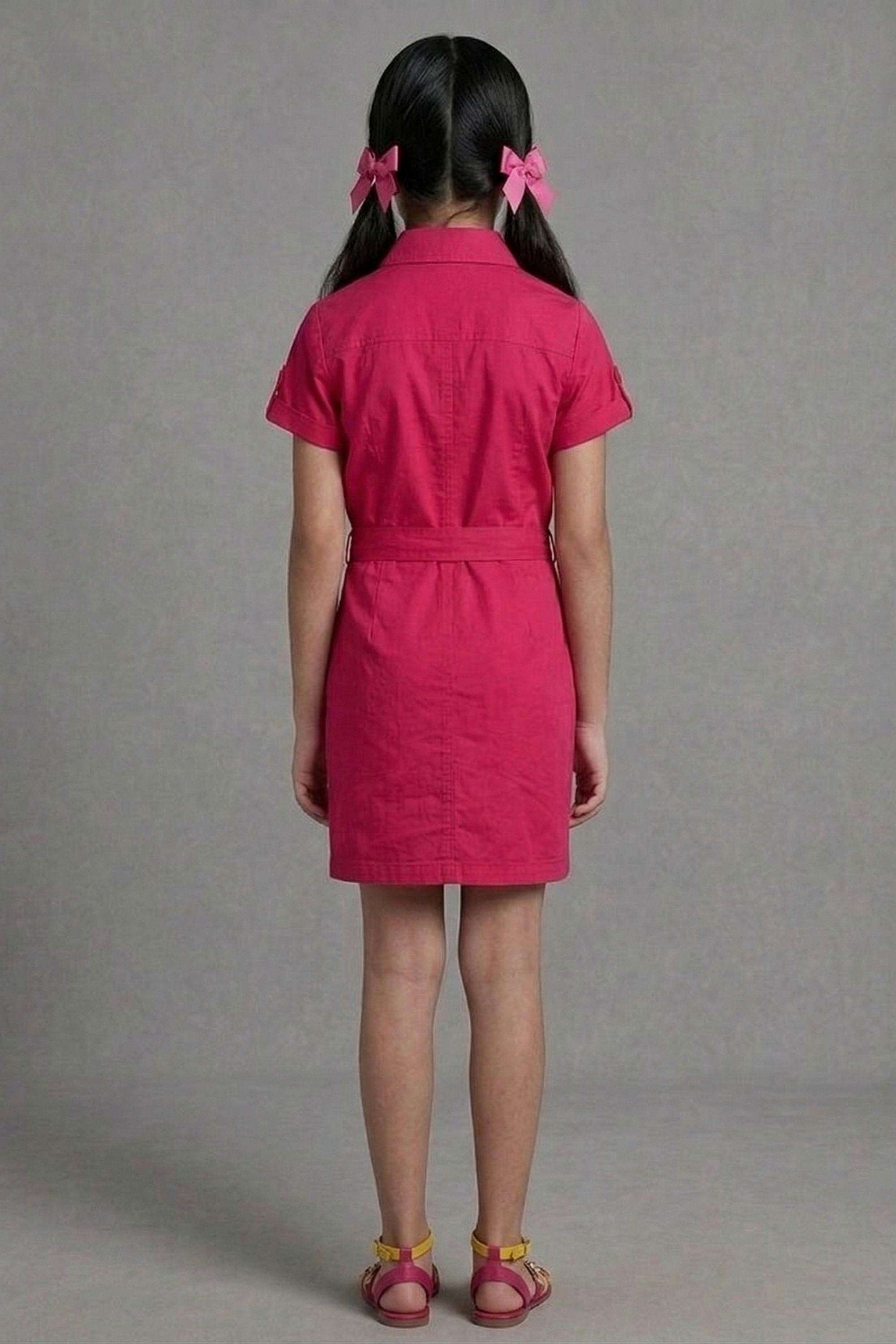 Solid-Cotton-Collared-Girls-Casual-Wear-Dress