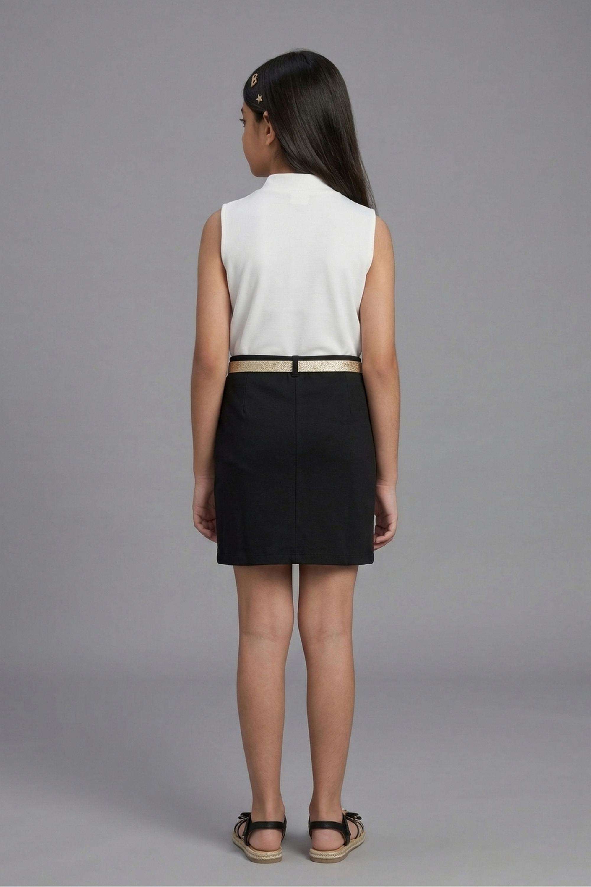 Solid-Polyester-Collared-Girls-Party-Wear-Dress