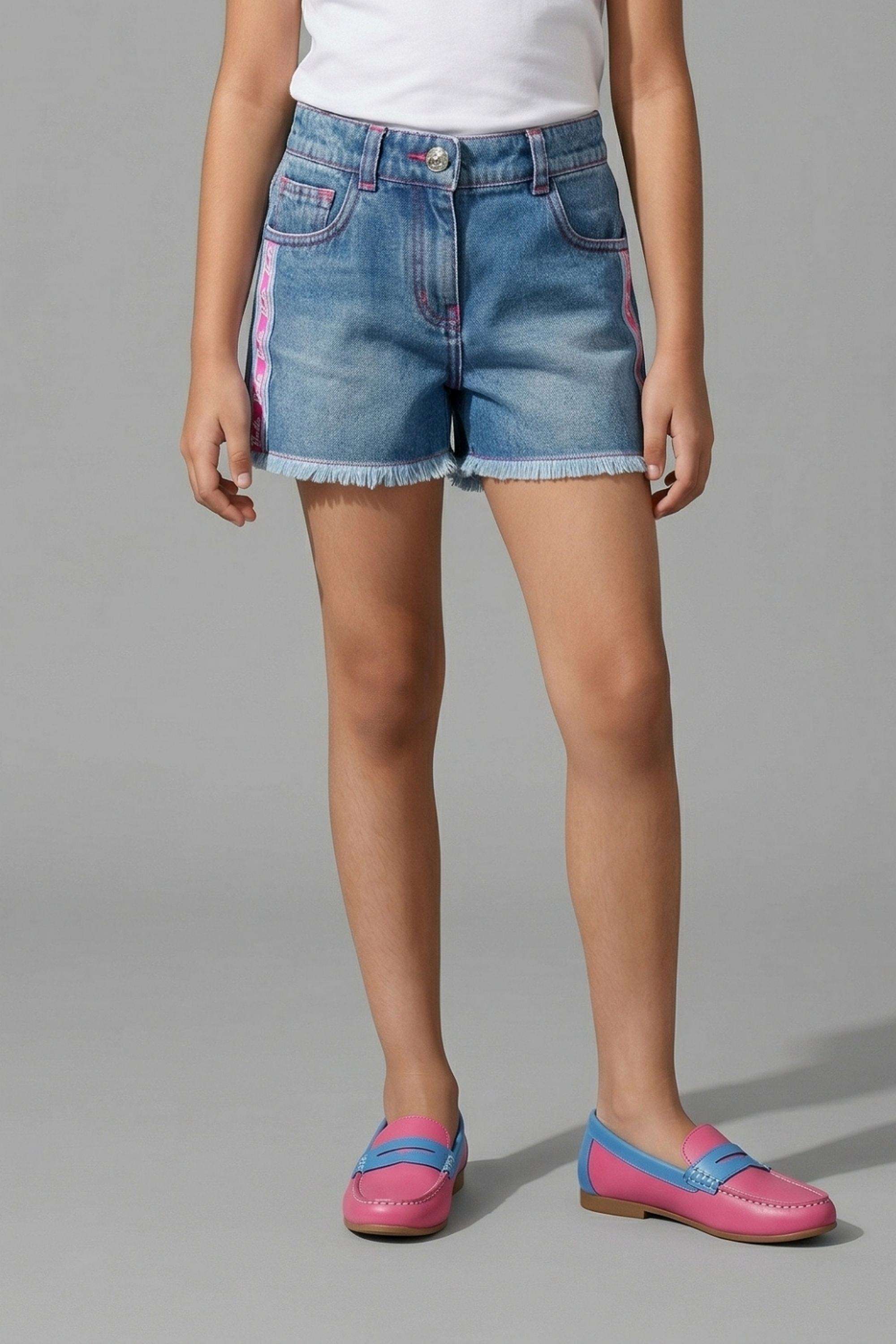 Solid-Cotton-Regular-Fit-Girls-Shorts