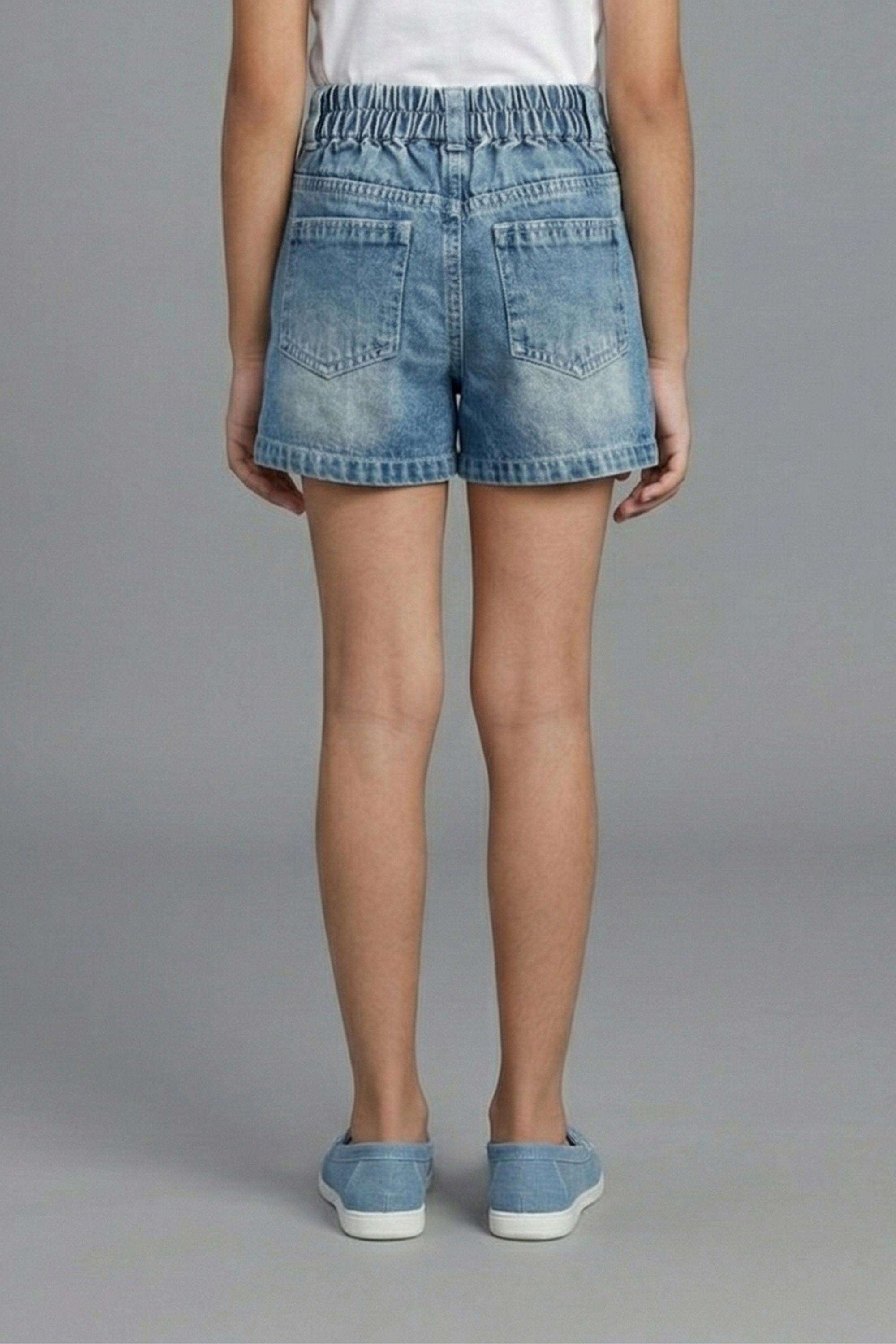 Solid-Cotton-Regular-Fit-Girls-Shorts