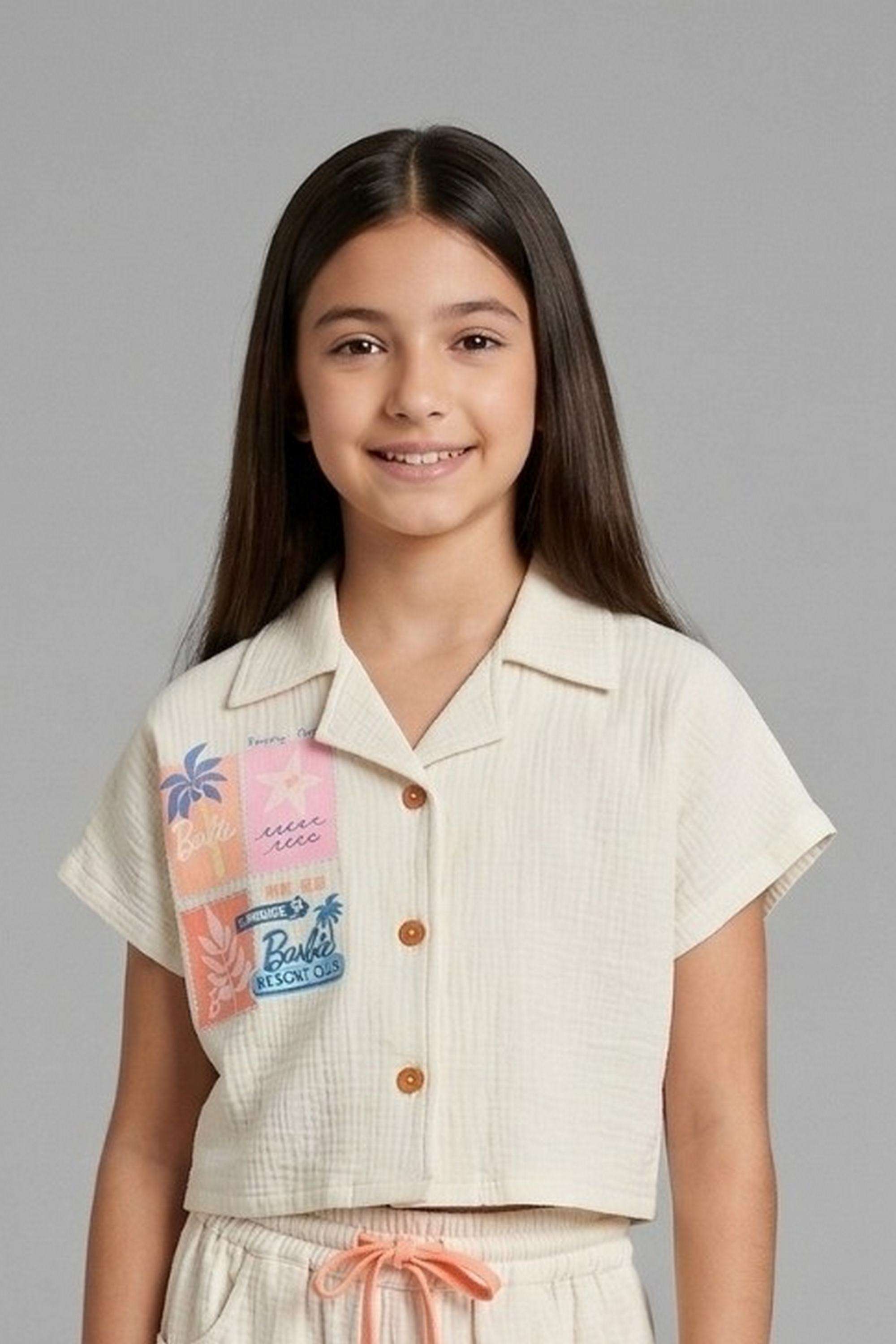 Solid-Cotton-Polo-Girls-T-Shirt
