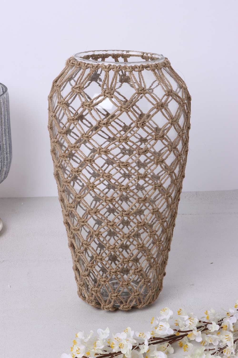 Aria-Vase-With-Braided-Jute-18Cm