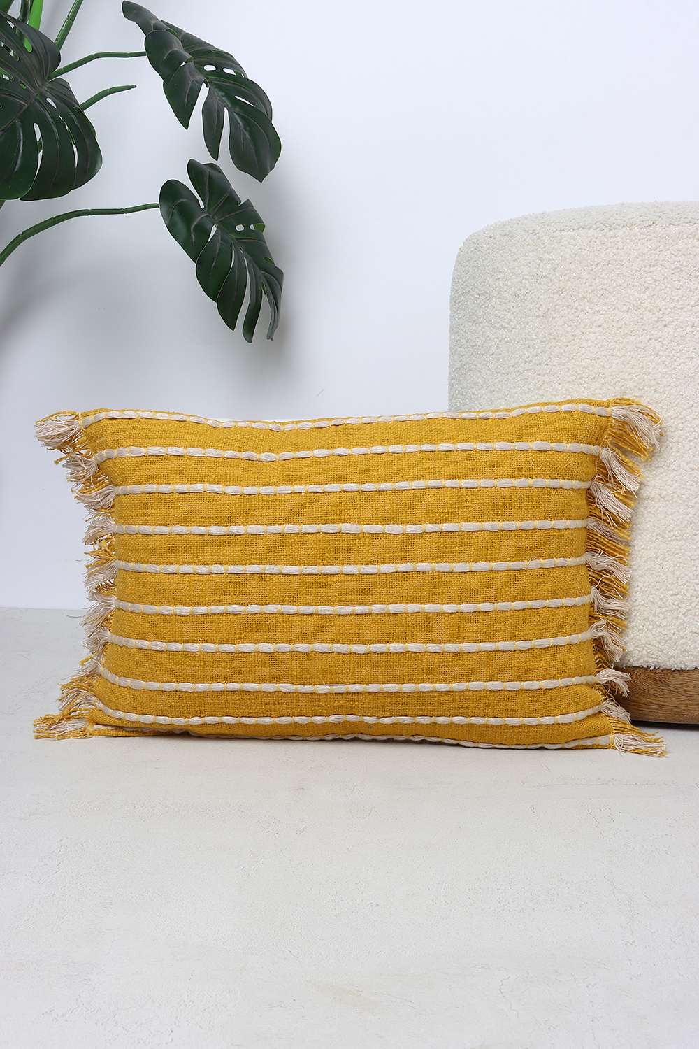 Back-to-earth-Striped-Cushion-Cover-Mustard-30x45-cm