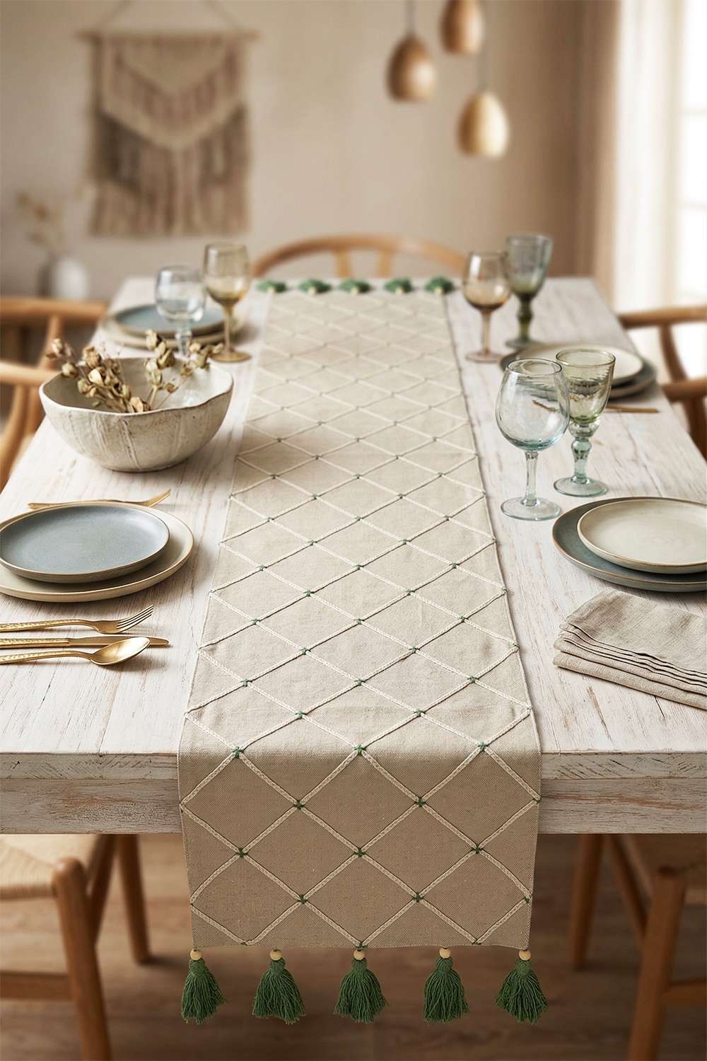 Back-to-earth-Trellis-Runner-Green-32x120-cm