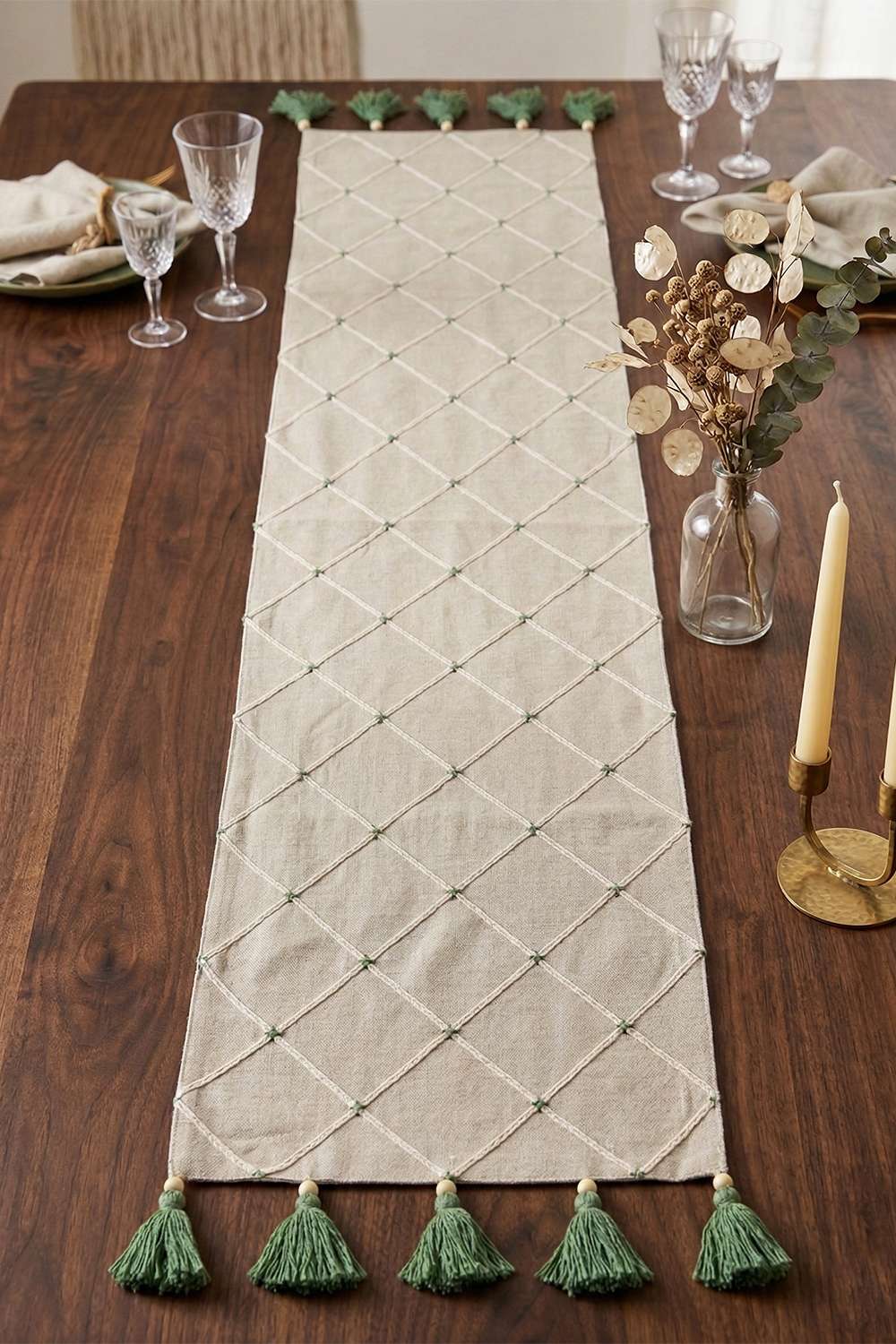 Back-to-earth-Trellis-Runner-Green-32x180-cm