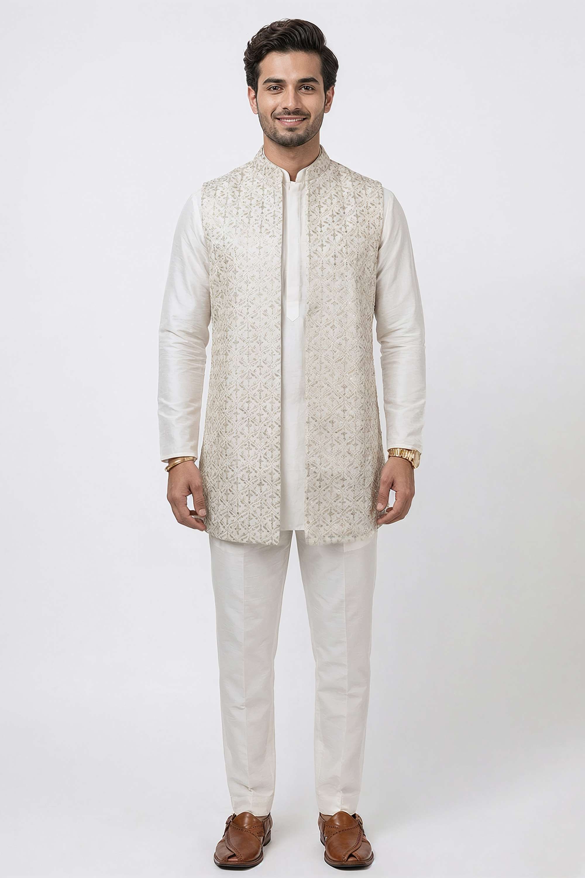 Blended-Fabric-Regular-Fit-Men-s-Festive-Wear-Jacket
