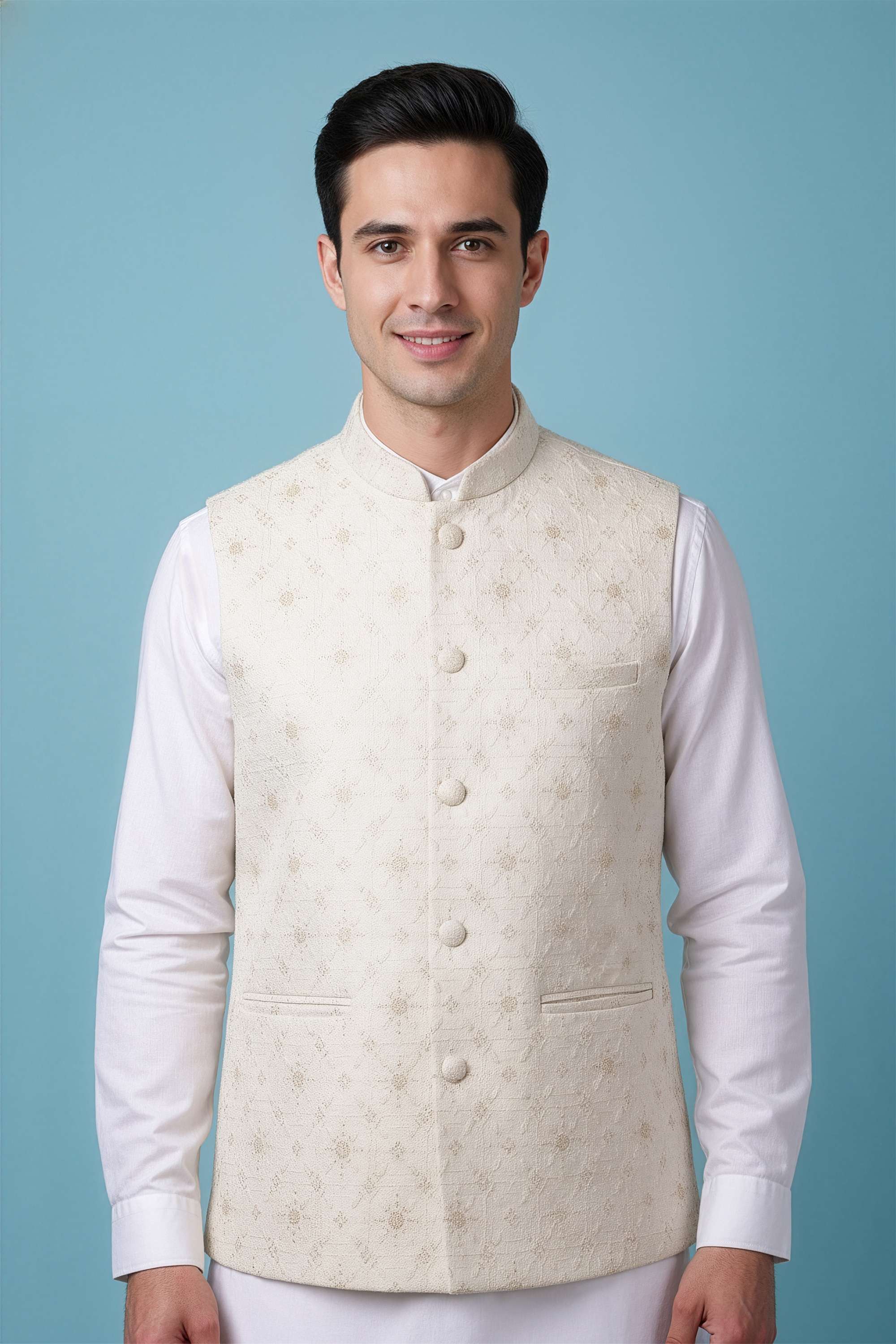 Polyester-Button-Regular-Fit-Men-Casual-Wear-Waistcoat