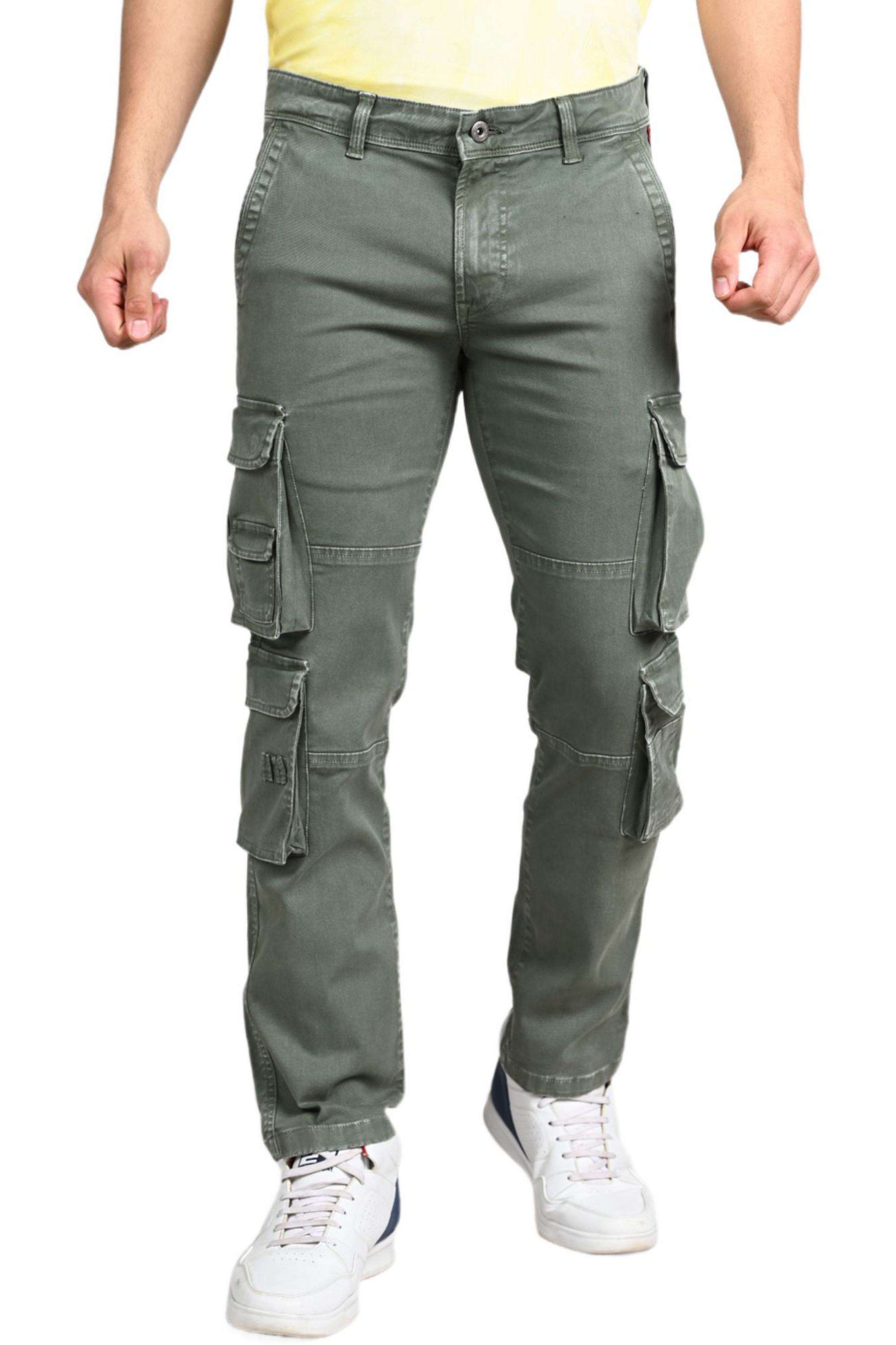 Solid-Cotton-Tapered-Fit-Men-s-Trousers