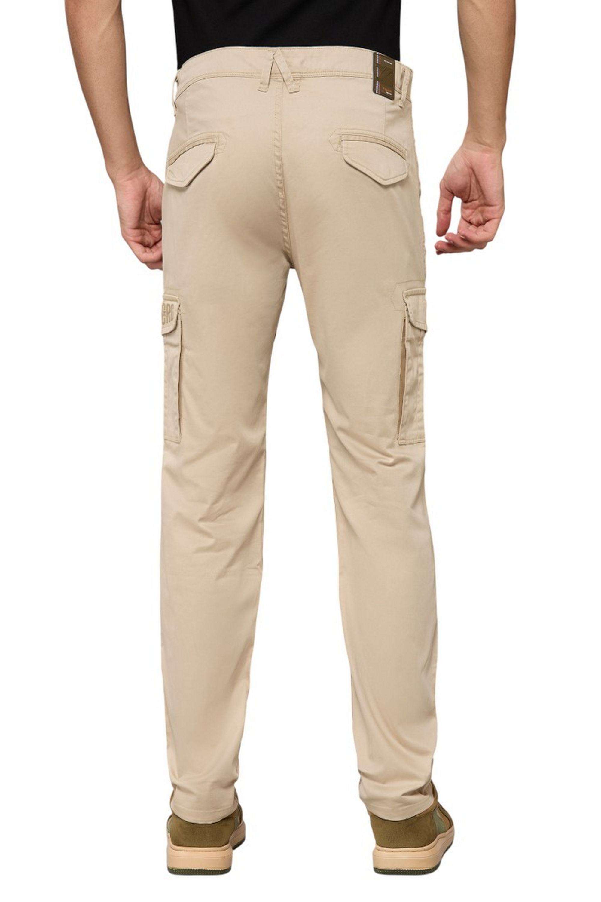 Solid-Cotton-Stretch-Relaxed-Fit-Men-s-Casual-Trousers