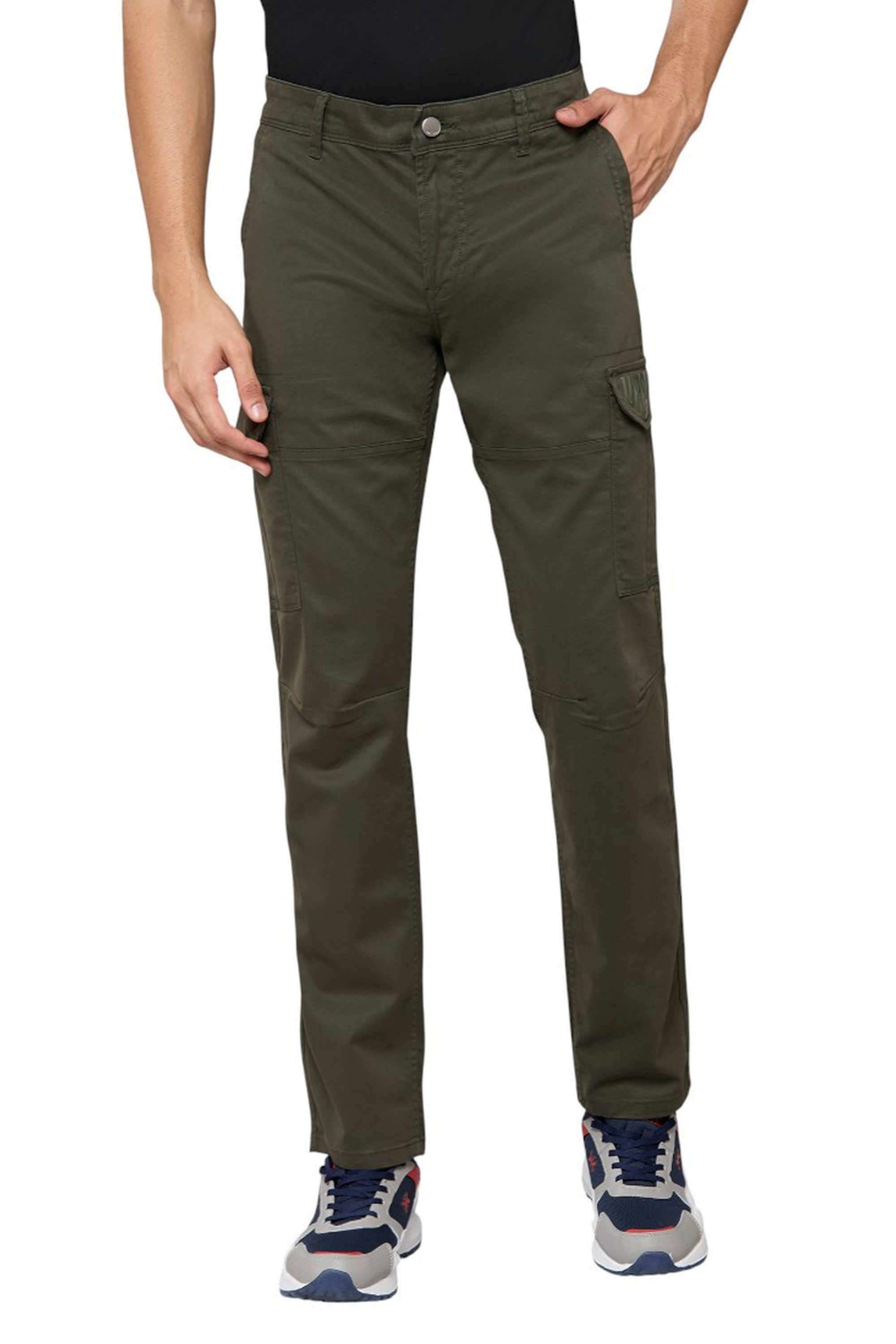 Solid-Cotton-Stretch-Relaxed-Fit-Men-s-Casual-Trousers