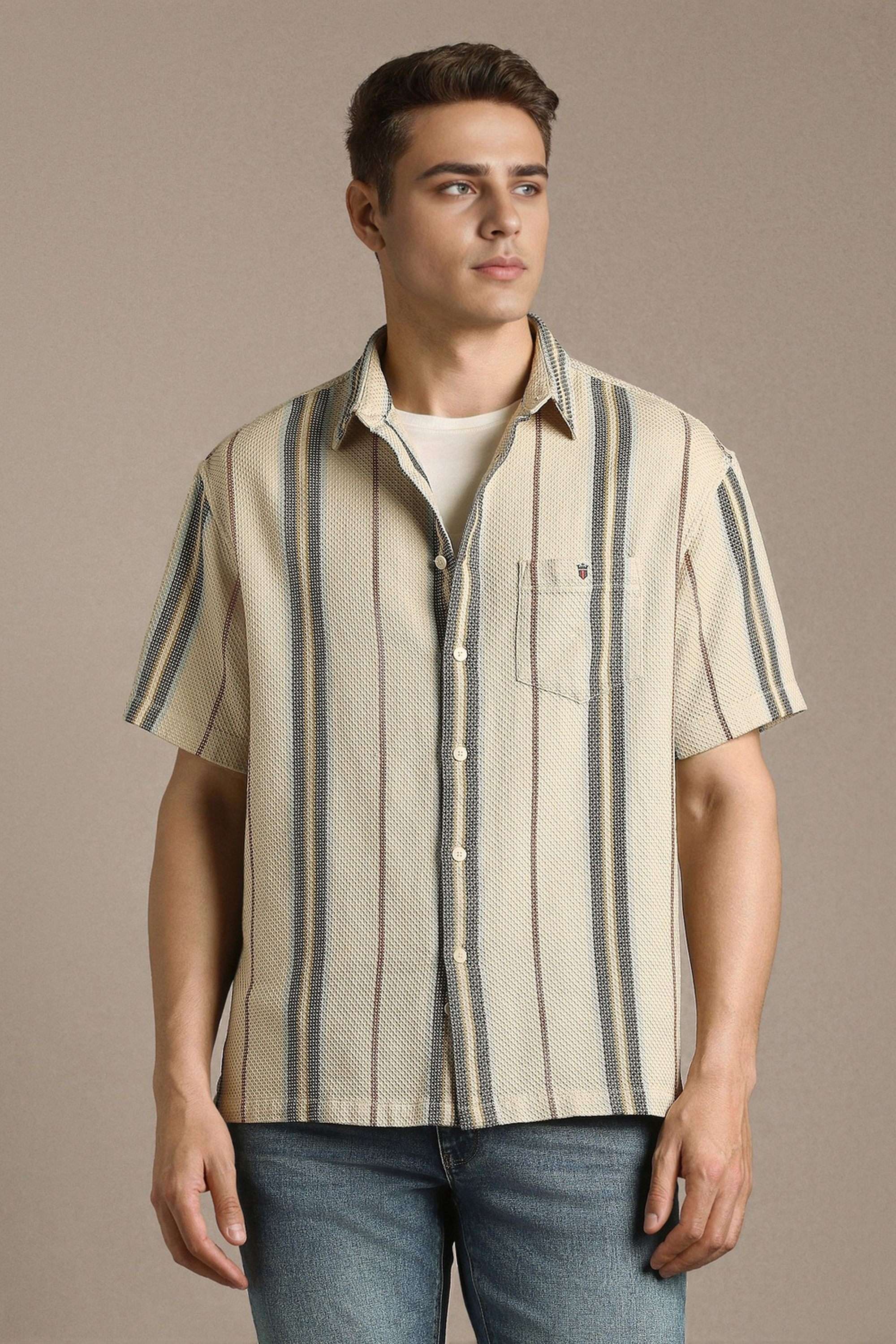 Textured-Cotton-Relaxed-Fit-Men-s-Casual-Shirt