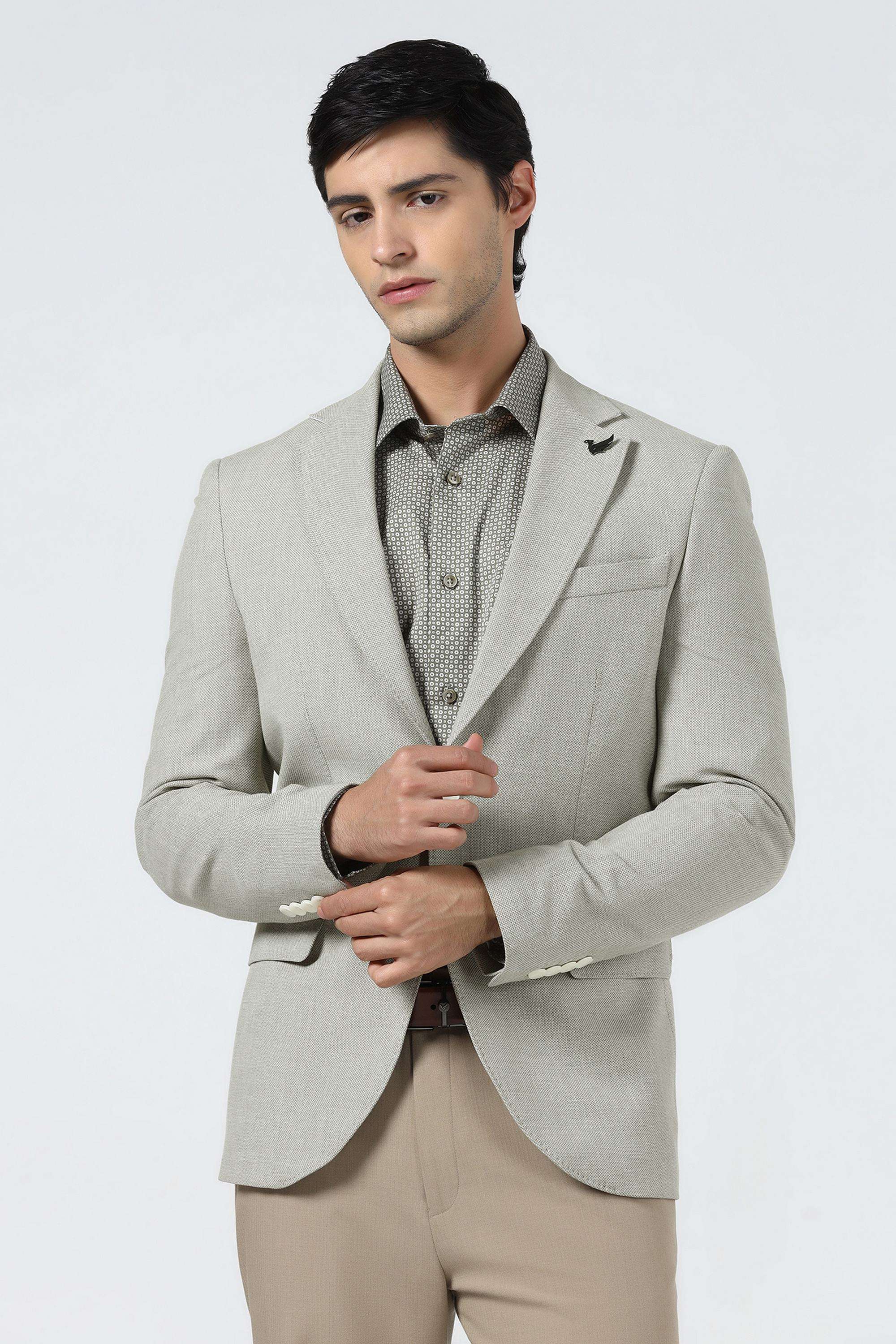 Solid-Polyester-Viscose-Slim-Fit-Men-s-Blazer