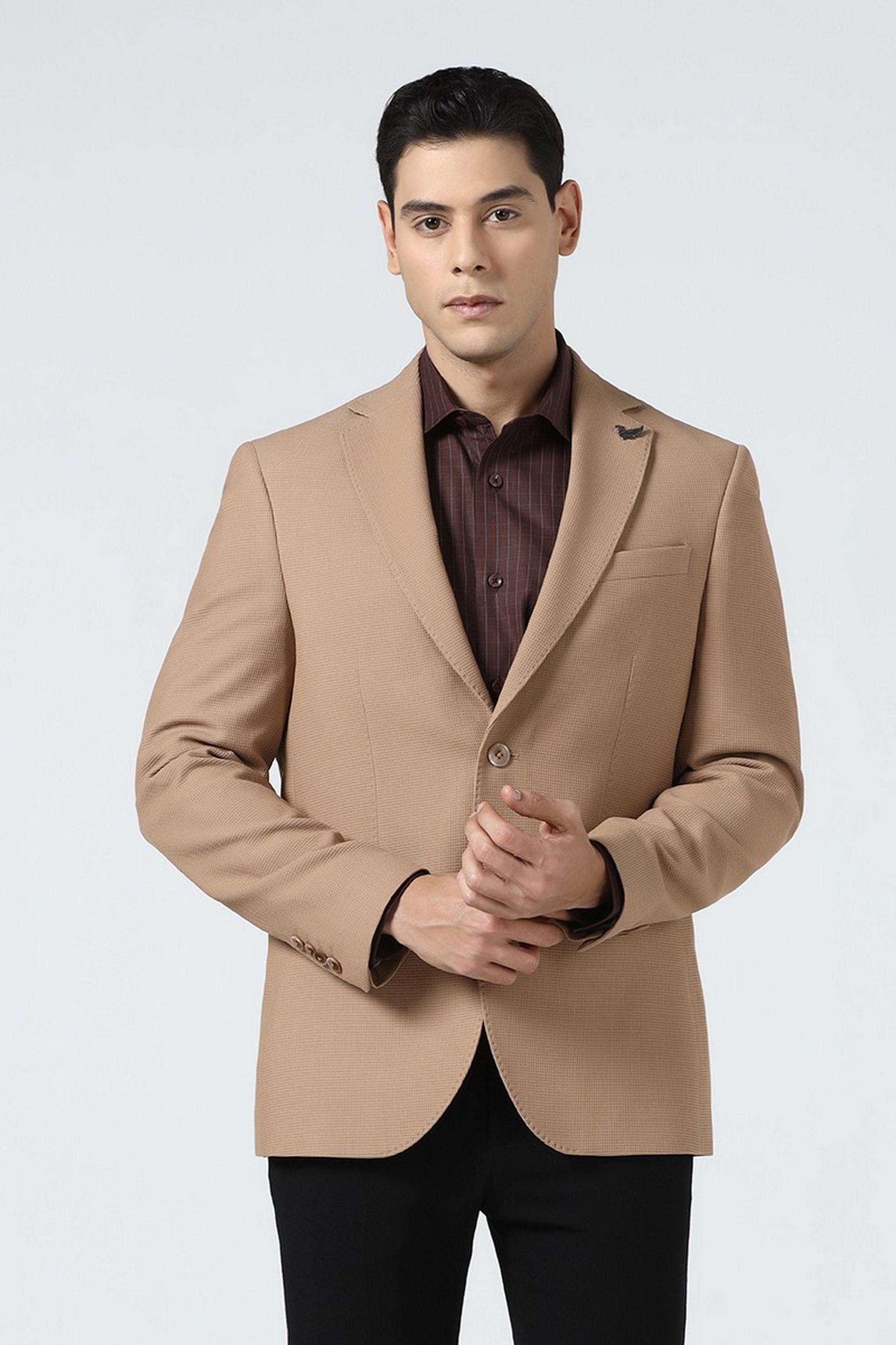 Solid-Polyester-Viscose-Slim-Fit-Men-s-Blazer
