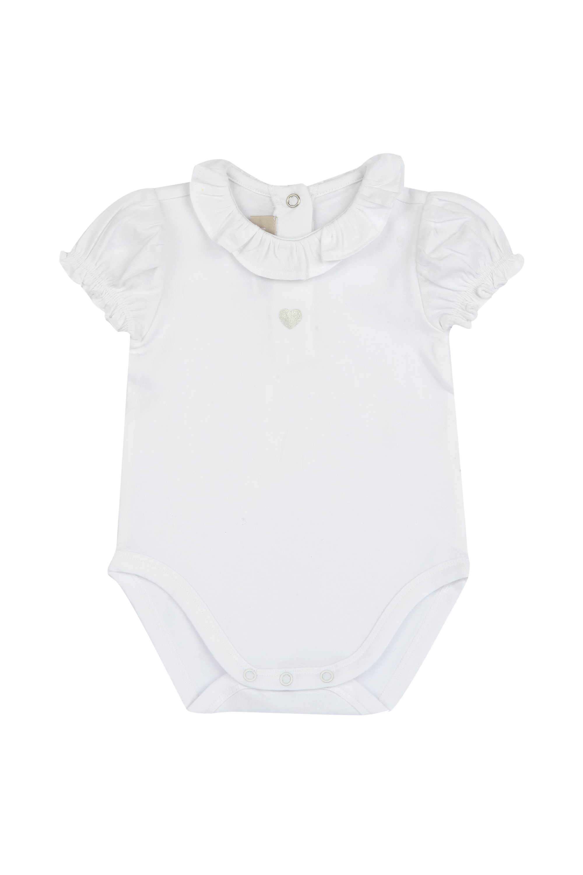 Embellished-Cotton-Blend-Round-Neck-Infant-Girls-Bodysuit