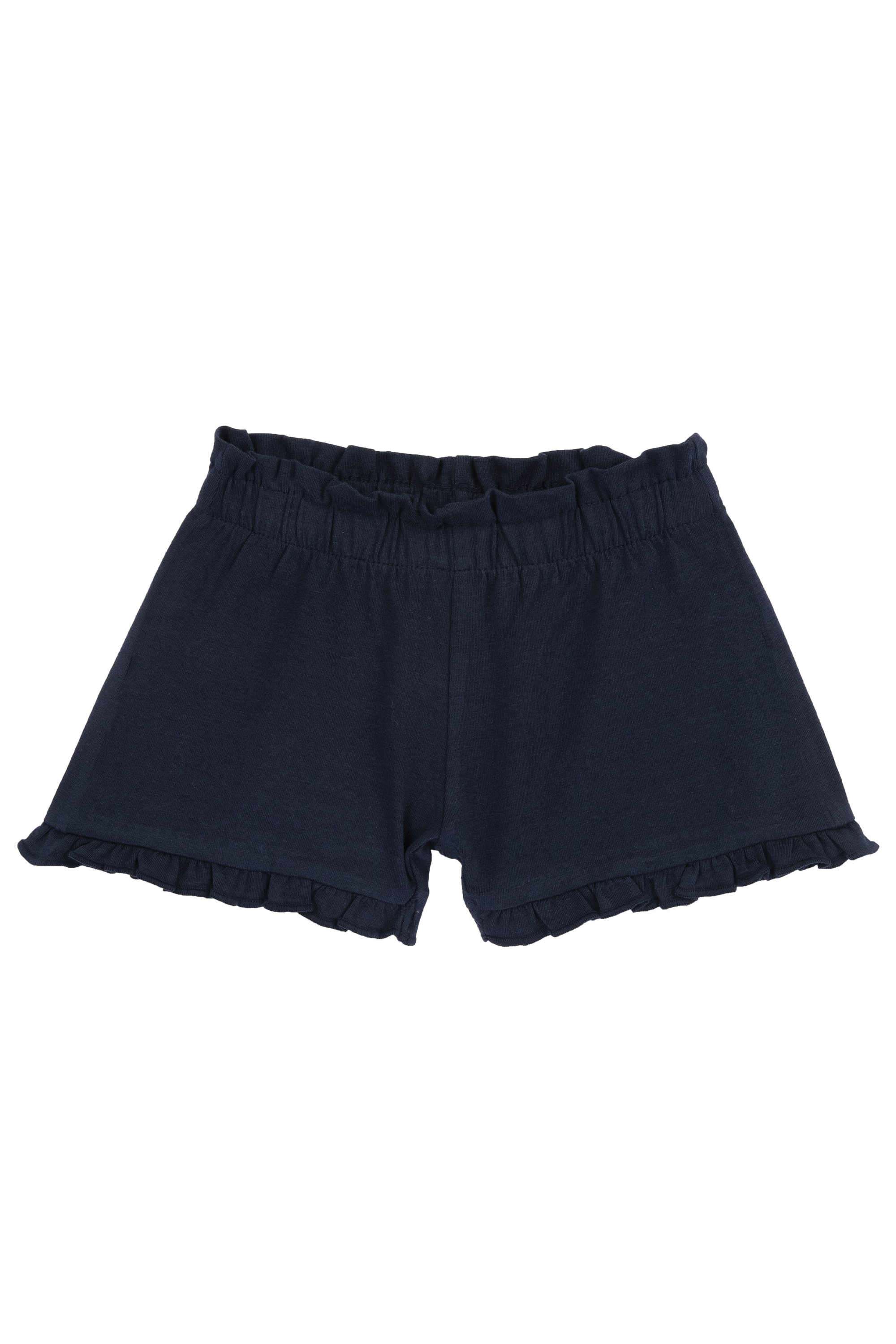Solid-Cotton-Blend-Regular-Fit-Infant-Girls-Shorts