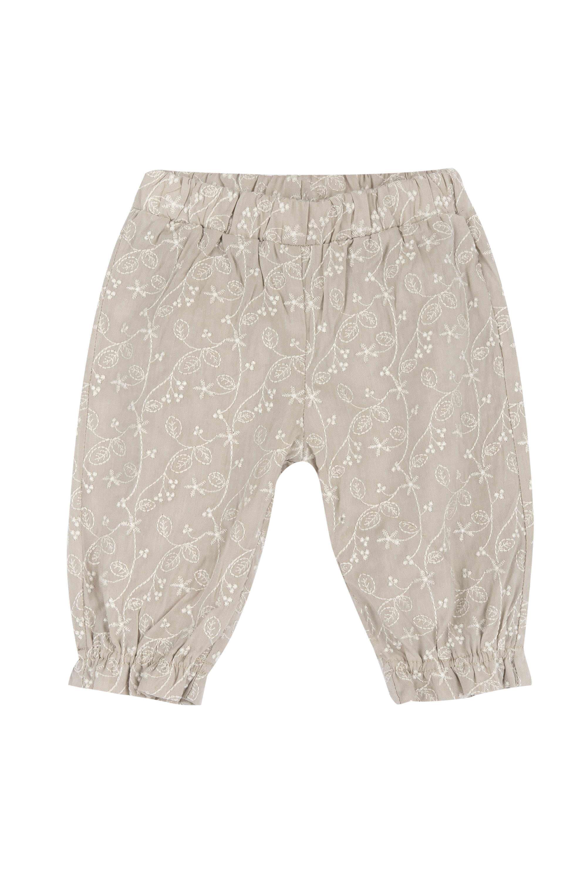 Embroidered-Blended-Fabric-Regular-Fit-Infant-Girls-Joggers