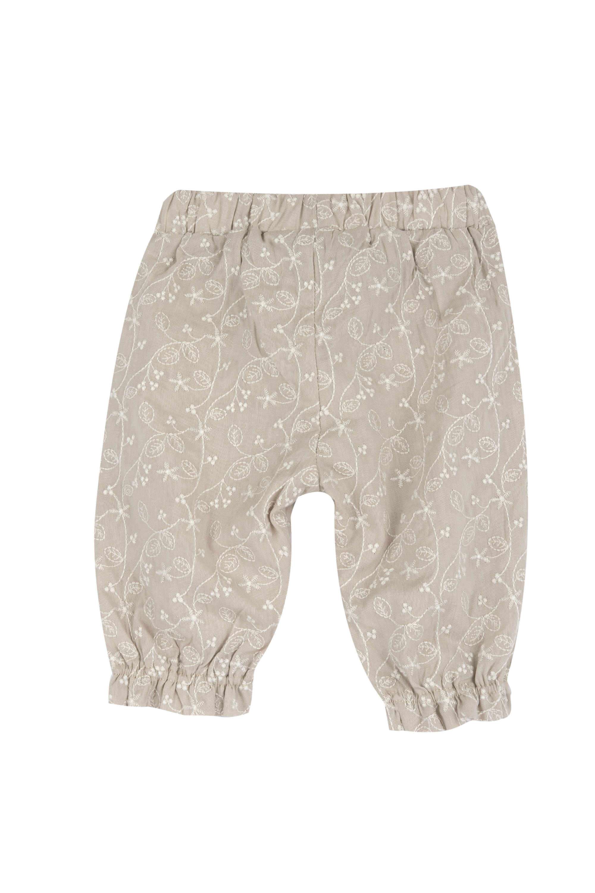 Embroidered-Blended-Fabric-Regular-Fit-Infant-Girls-Joggers