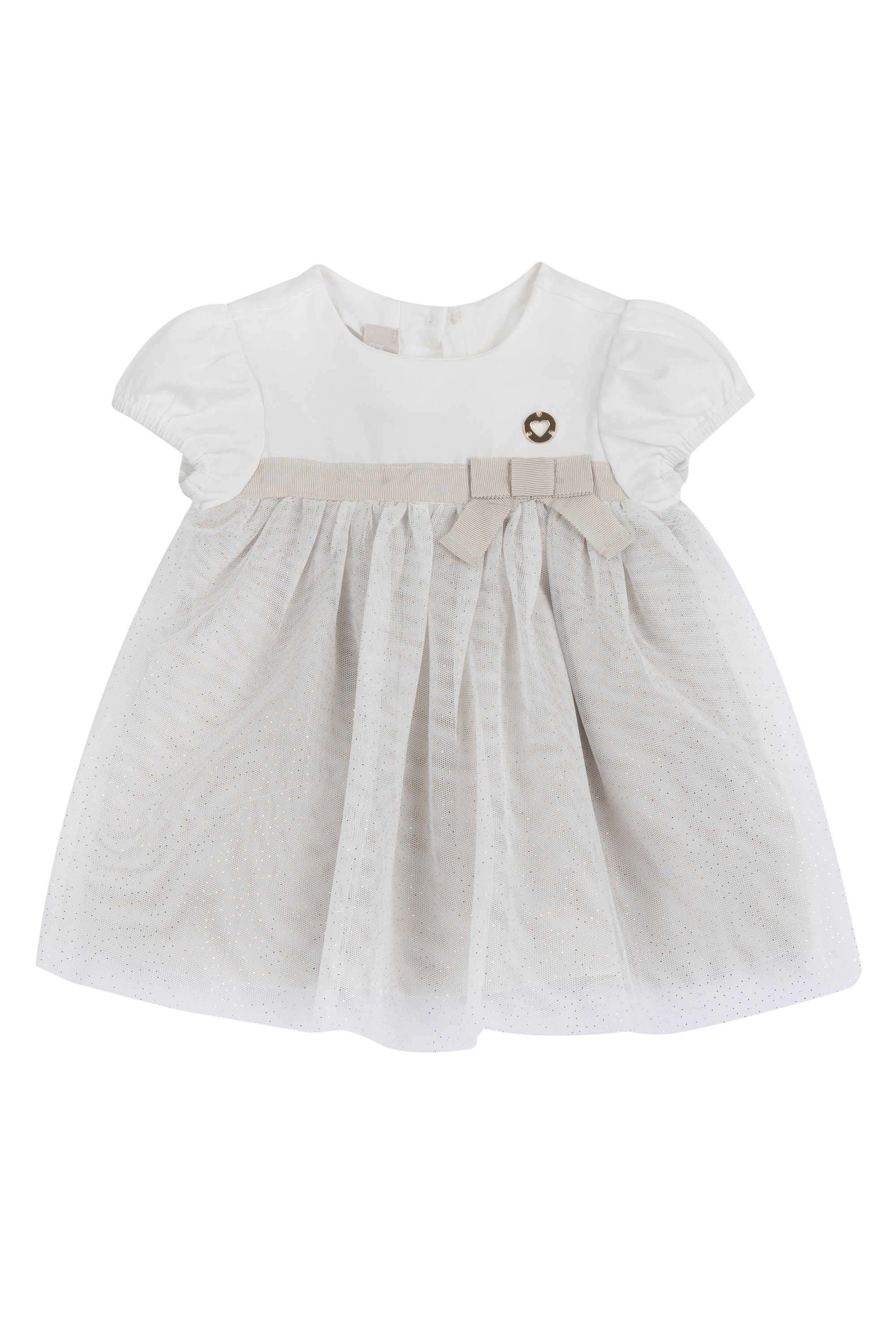 Embellished-Cotton-Blend-Round-Neck-Infant-Girls-Casual-Wear-Dress