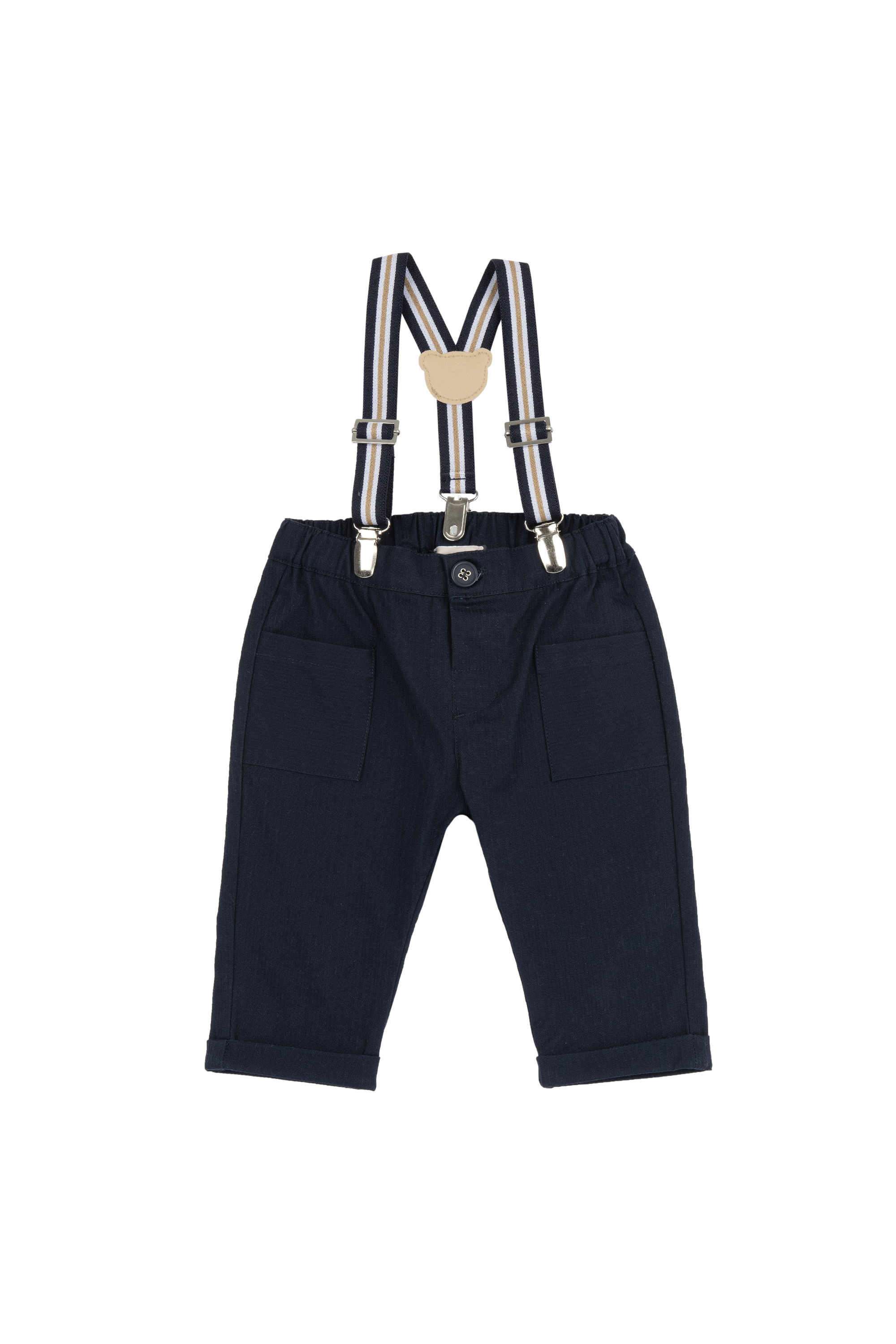 Solid-Blended-Fabric-Regular-Fit-Infant-Boys-Trousers