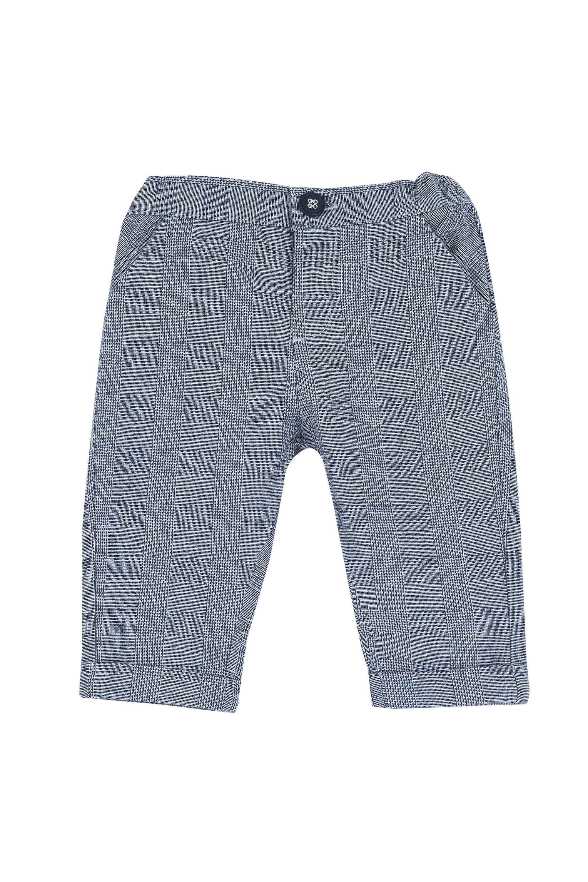 Checks-Blended-Fabric-Regular-Fit-Infant-Boys-Trousers