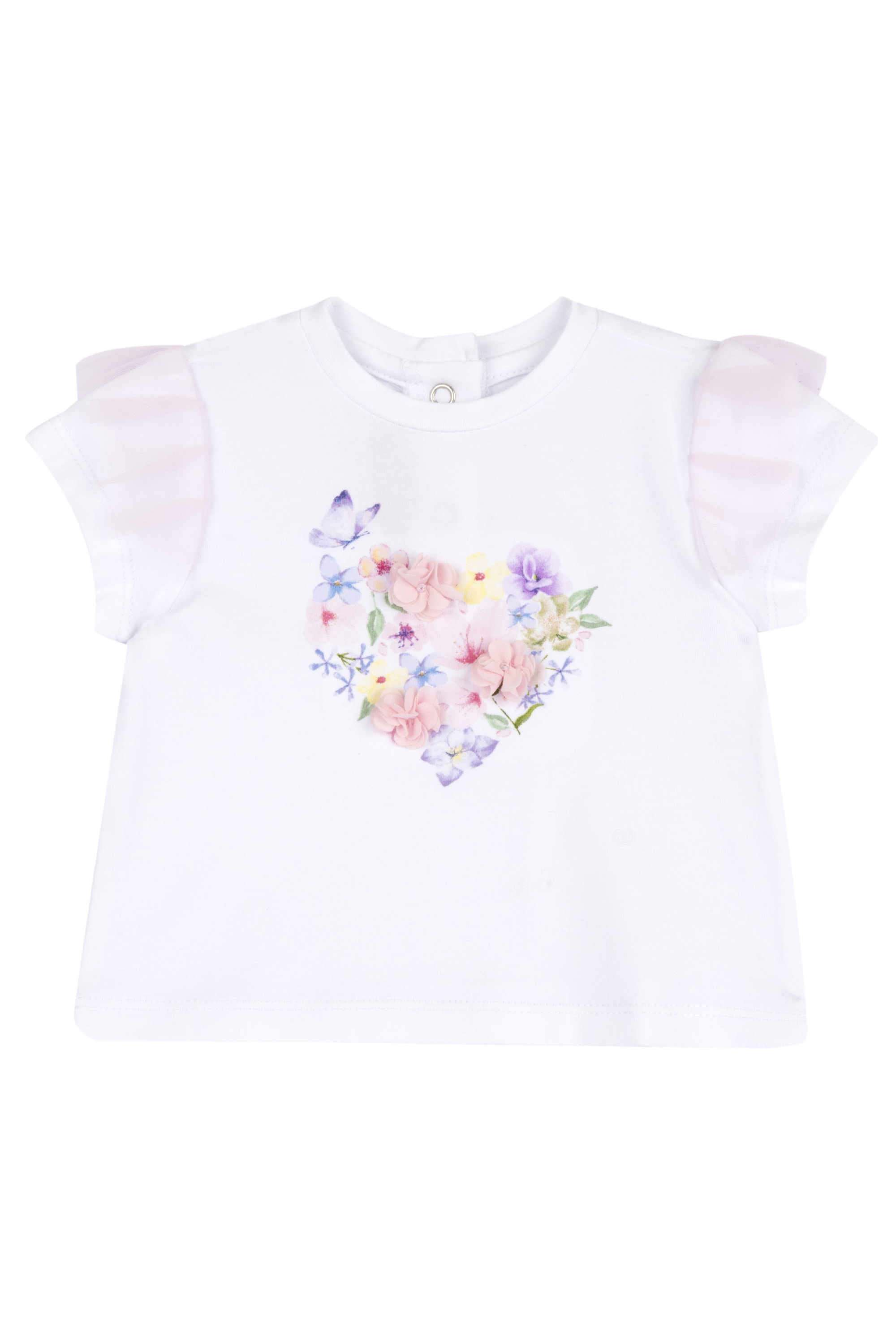 Graphic-Print-Cotton-Blend-Round-Neck-Infant-Girls-T-Shirt