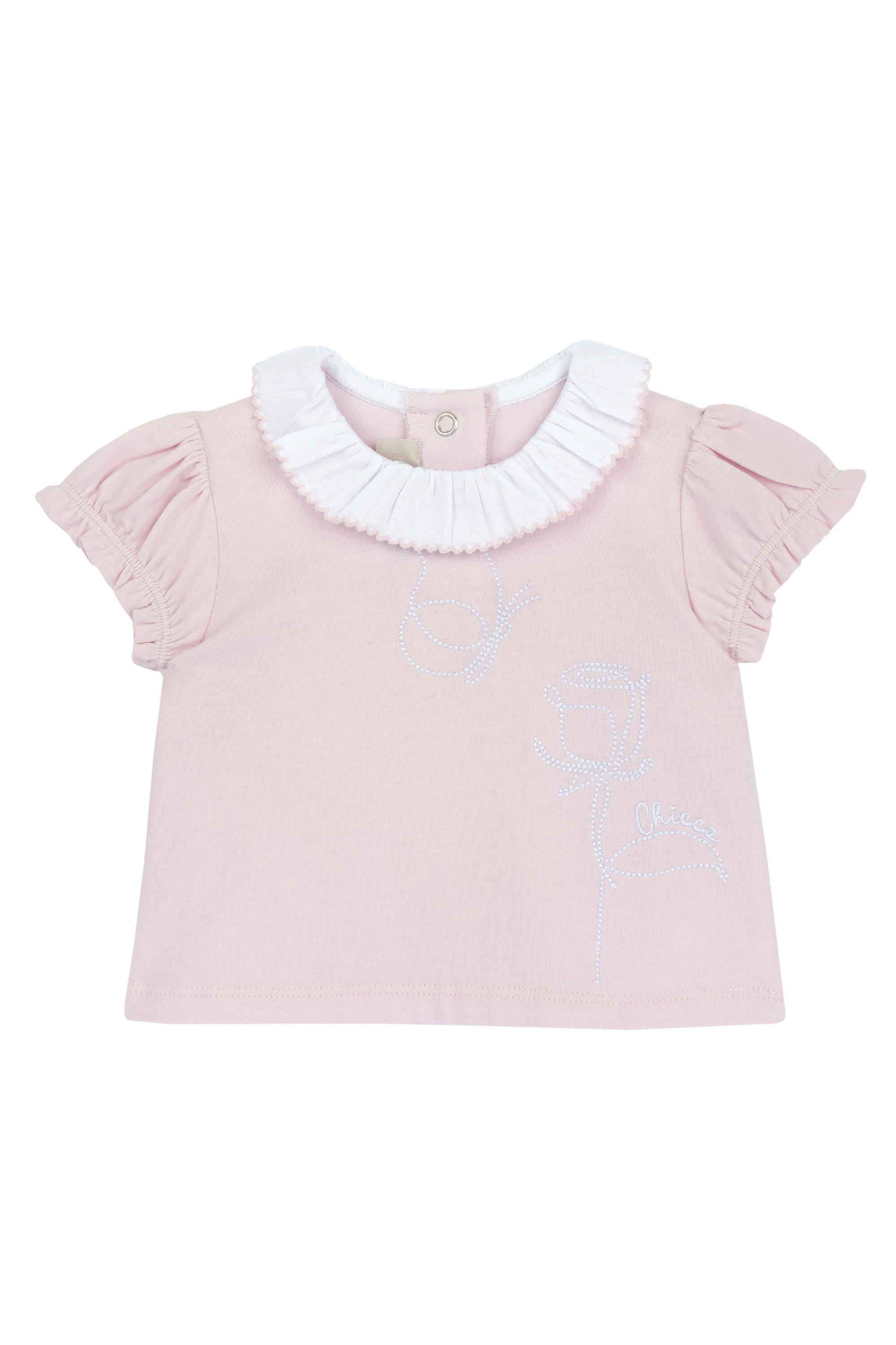 Embroidered-Cotton-Blend-Round-Neck-Infant-Girls-T-Shirt