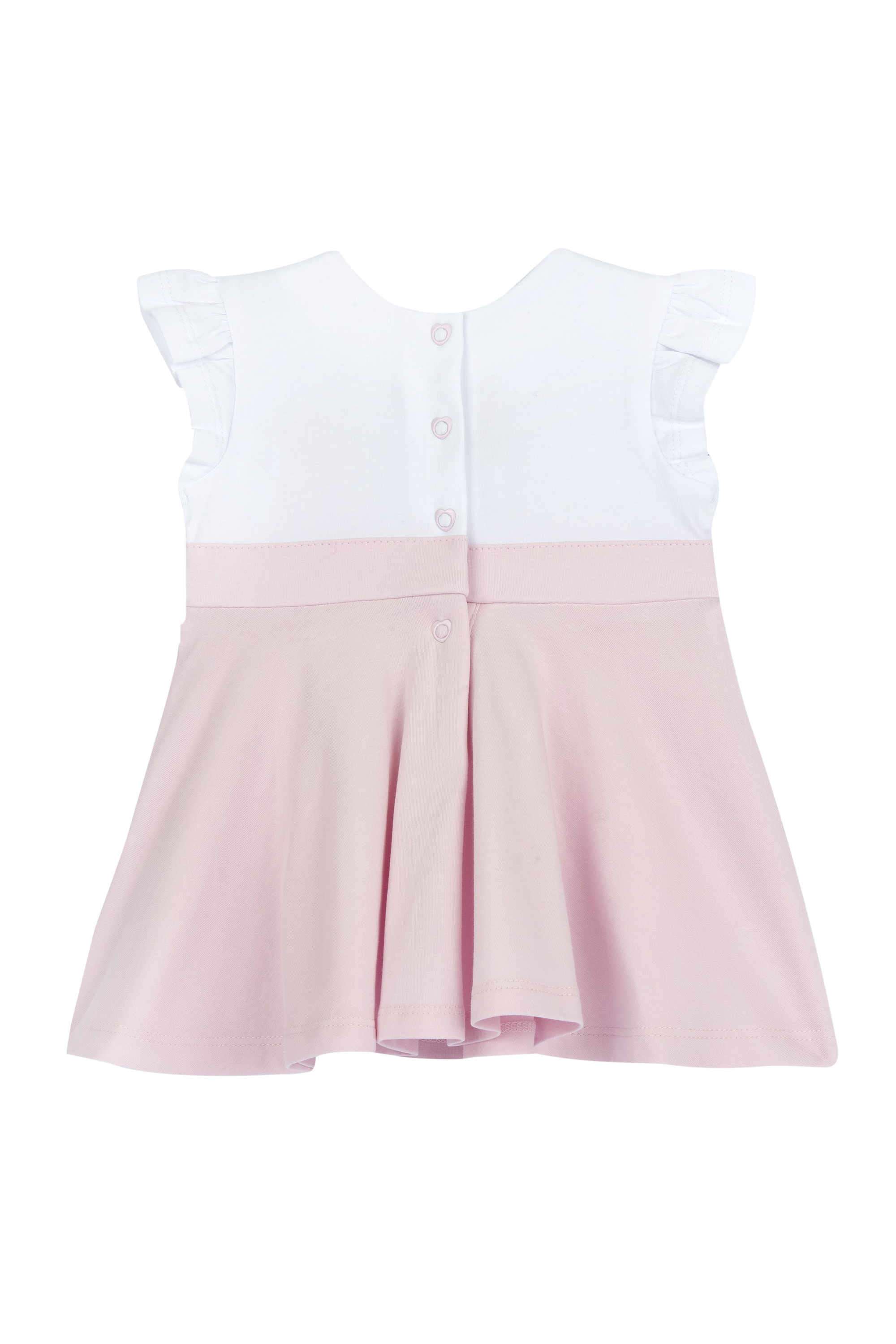 Embellished-Cotton-Blend-Round-Neck-Infant-Girls-Casual-Wear-Dress