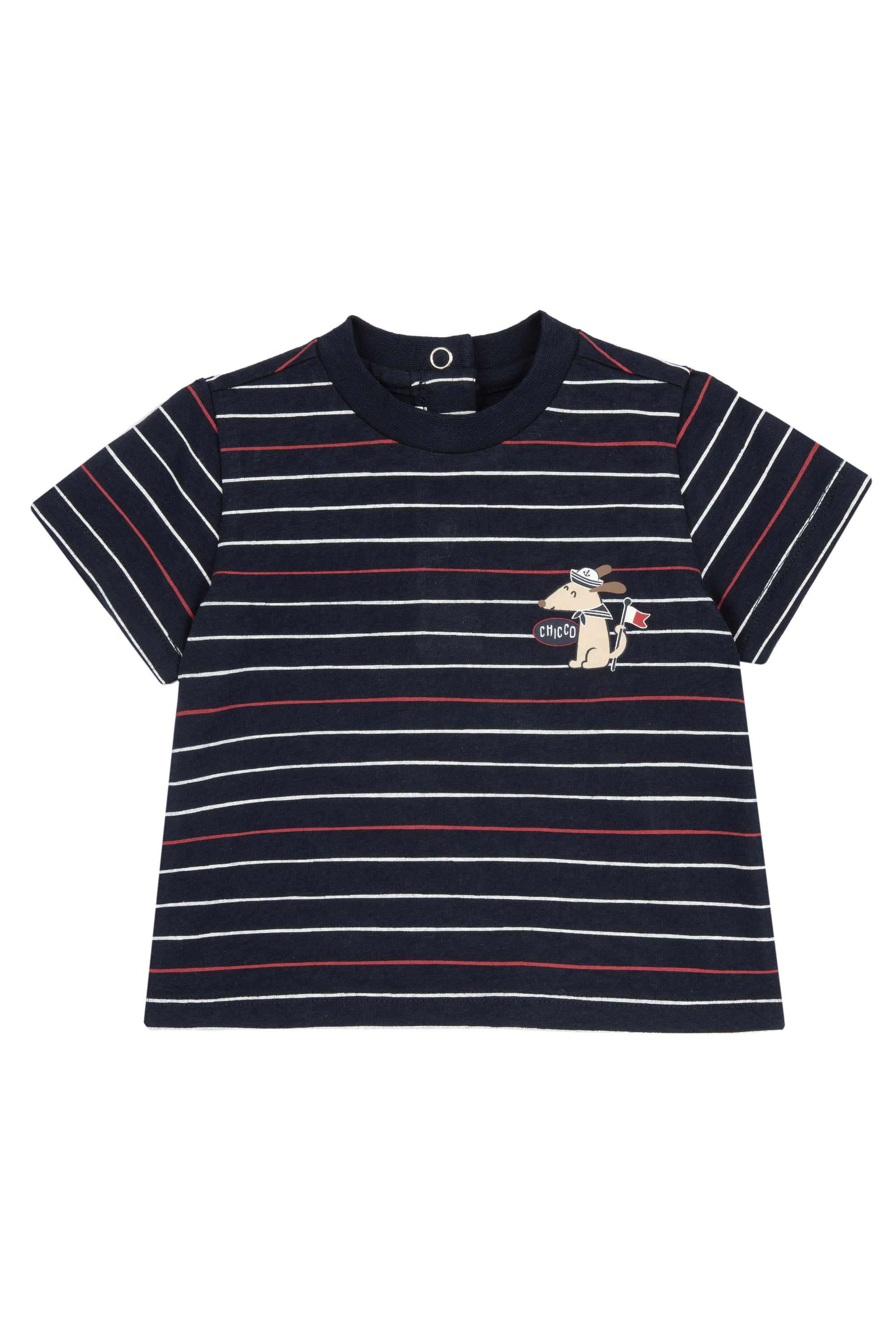 Stripes-Jersey-Round-Neck-Infant-Boys-T-Shirt