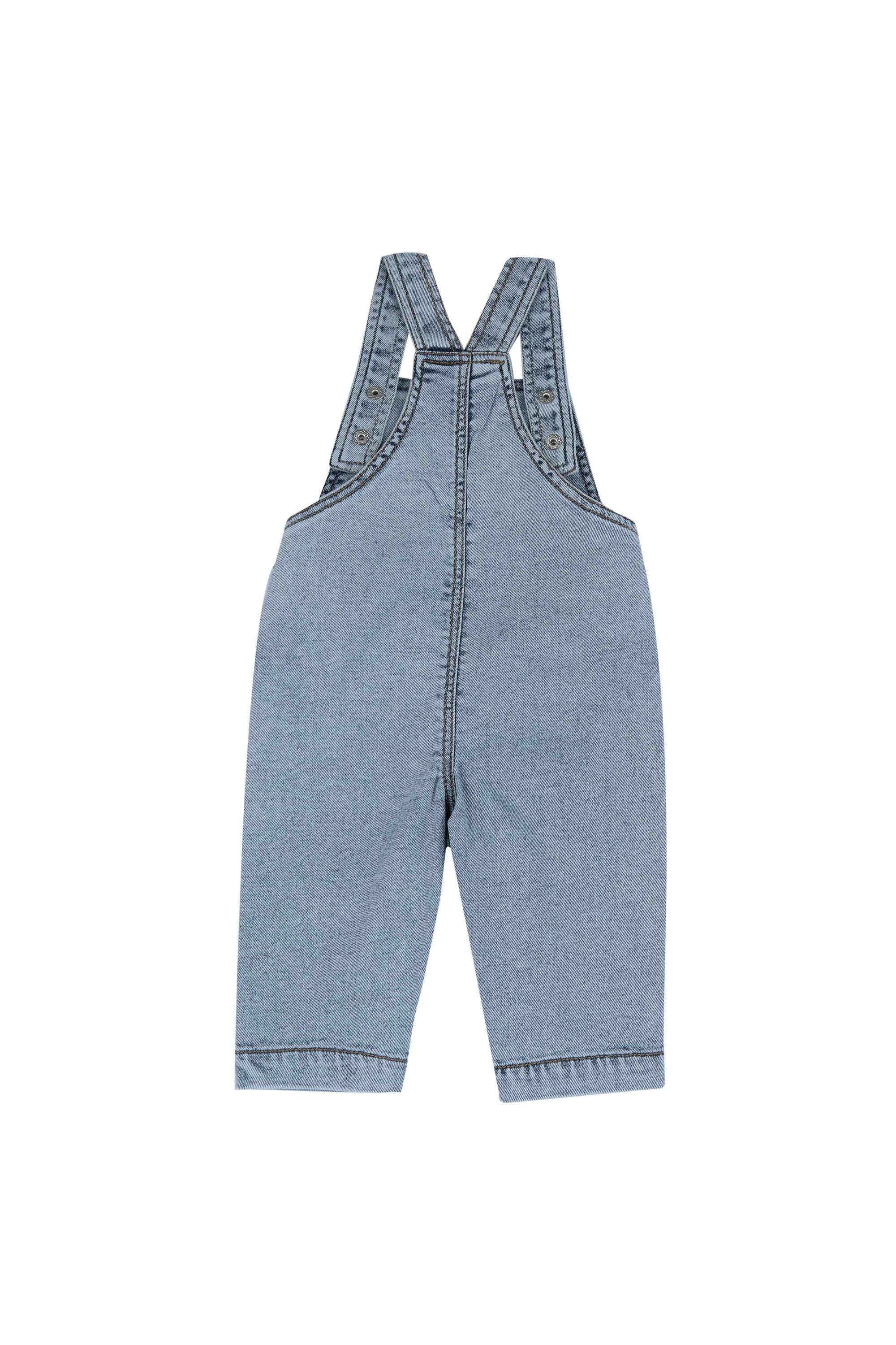 Solid-Chambray-Straight-Fit-Boys-Casual-Wear-Dungaree