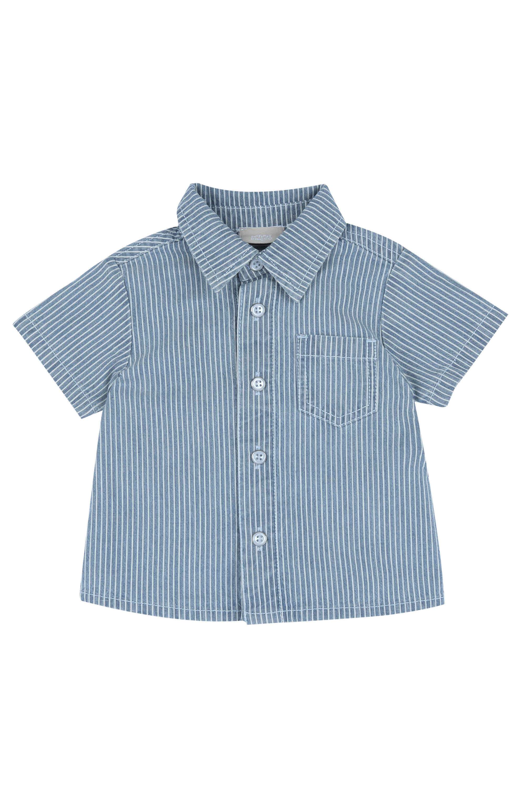 Stripes-Denim-Collared-Infant-Boys-Shirt