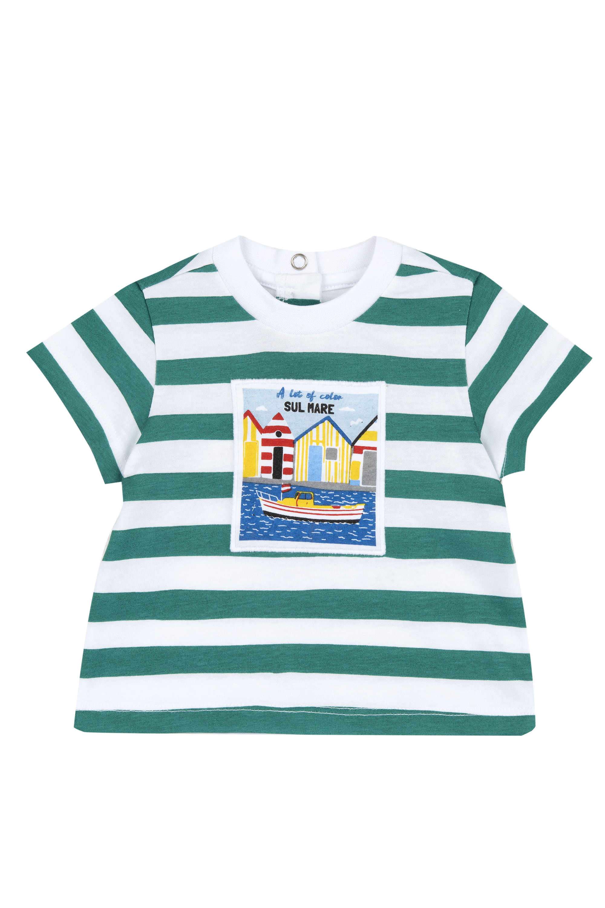 Stripes-Jersey-Round-Neck-Infant-Boys-T-Shirt
