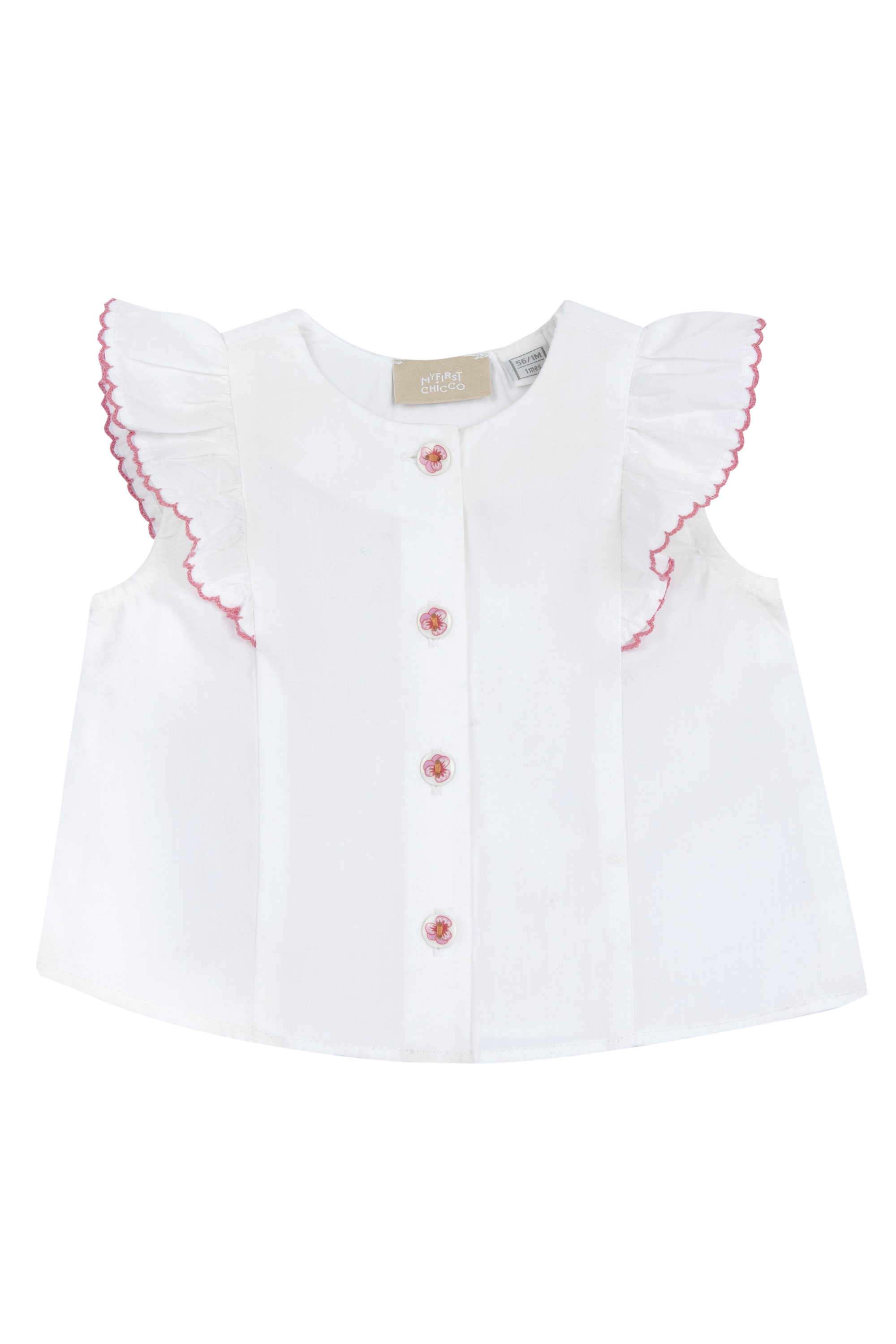 Embellished-Poplin-Round-Neck-Girls-Top