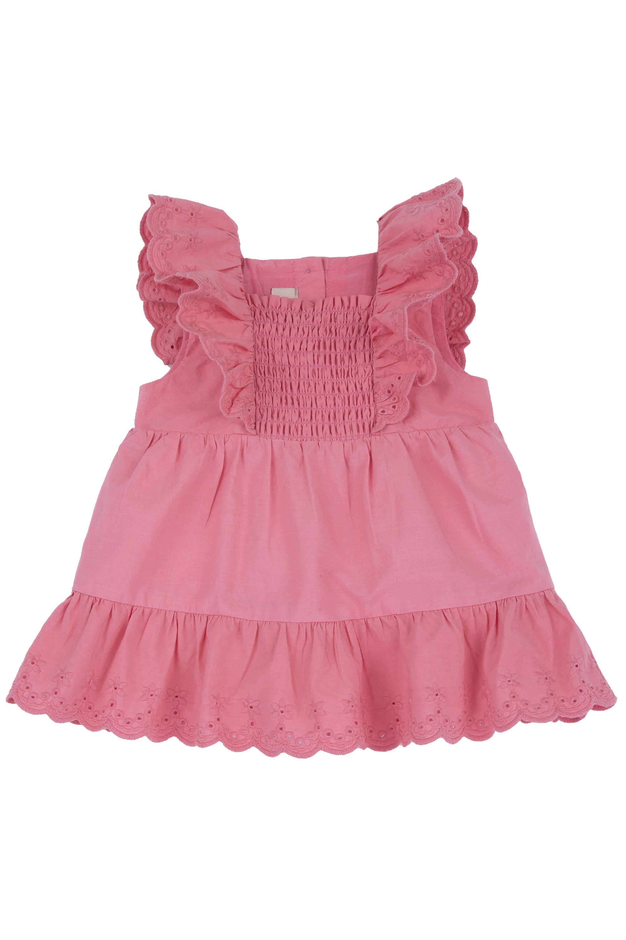Embellished-Poplin-Square-Neck-Girls-Casual-Wear-Dress