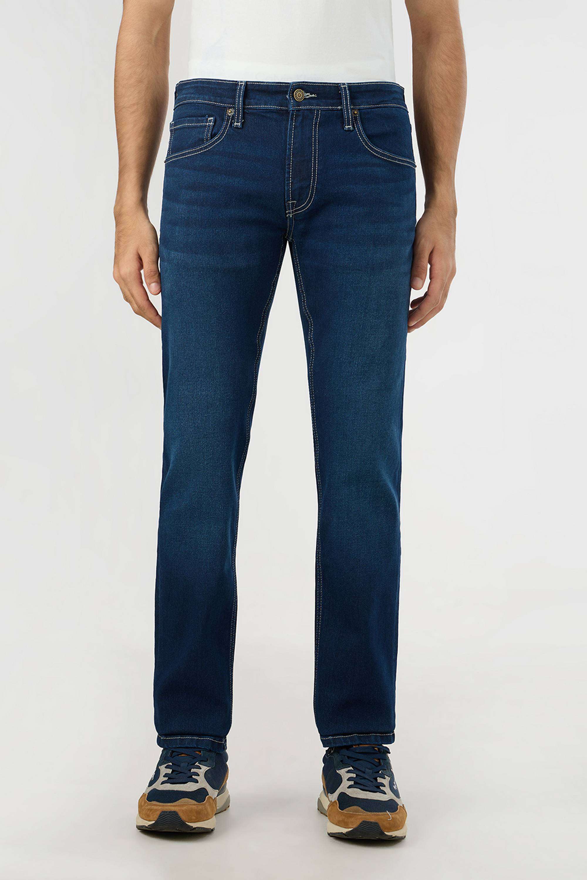 Solid-Poly-Cotton-Slim-Fit-Men-s-Jeans