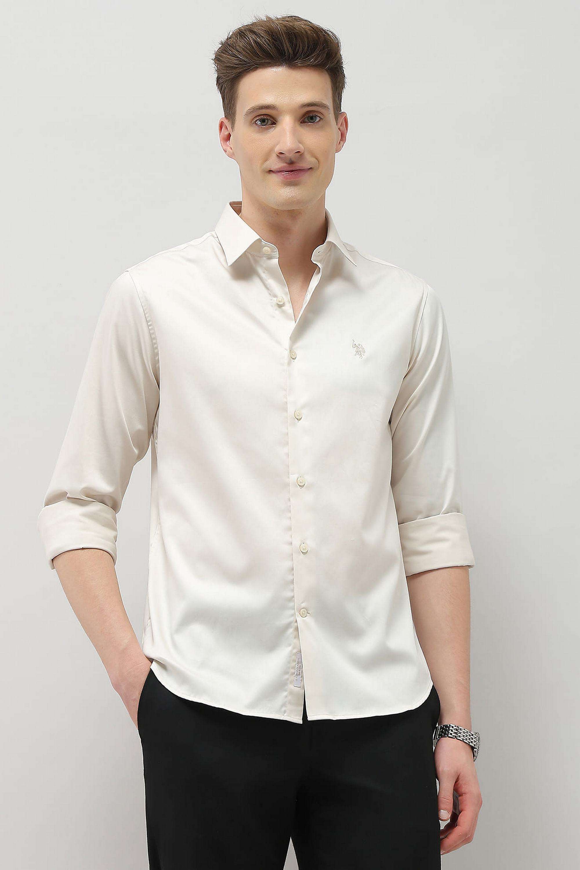 Solid-Cotton-Super-Slim-Fit-Men-s-Casual-Wear-Shirt