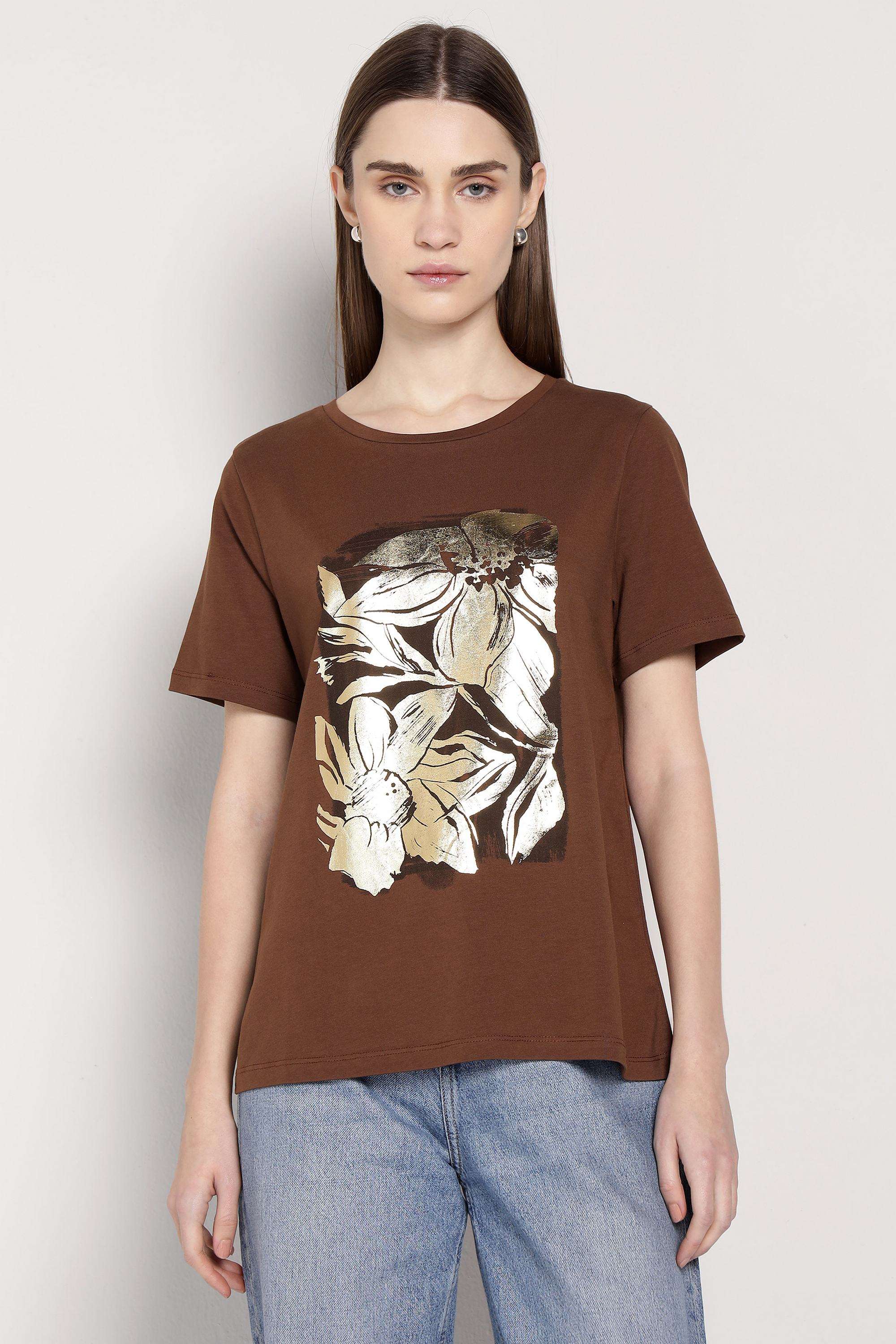 Floral-Cotton-Round-Neck-Women-s-T-Shirt