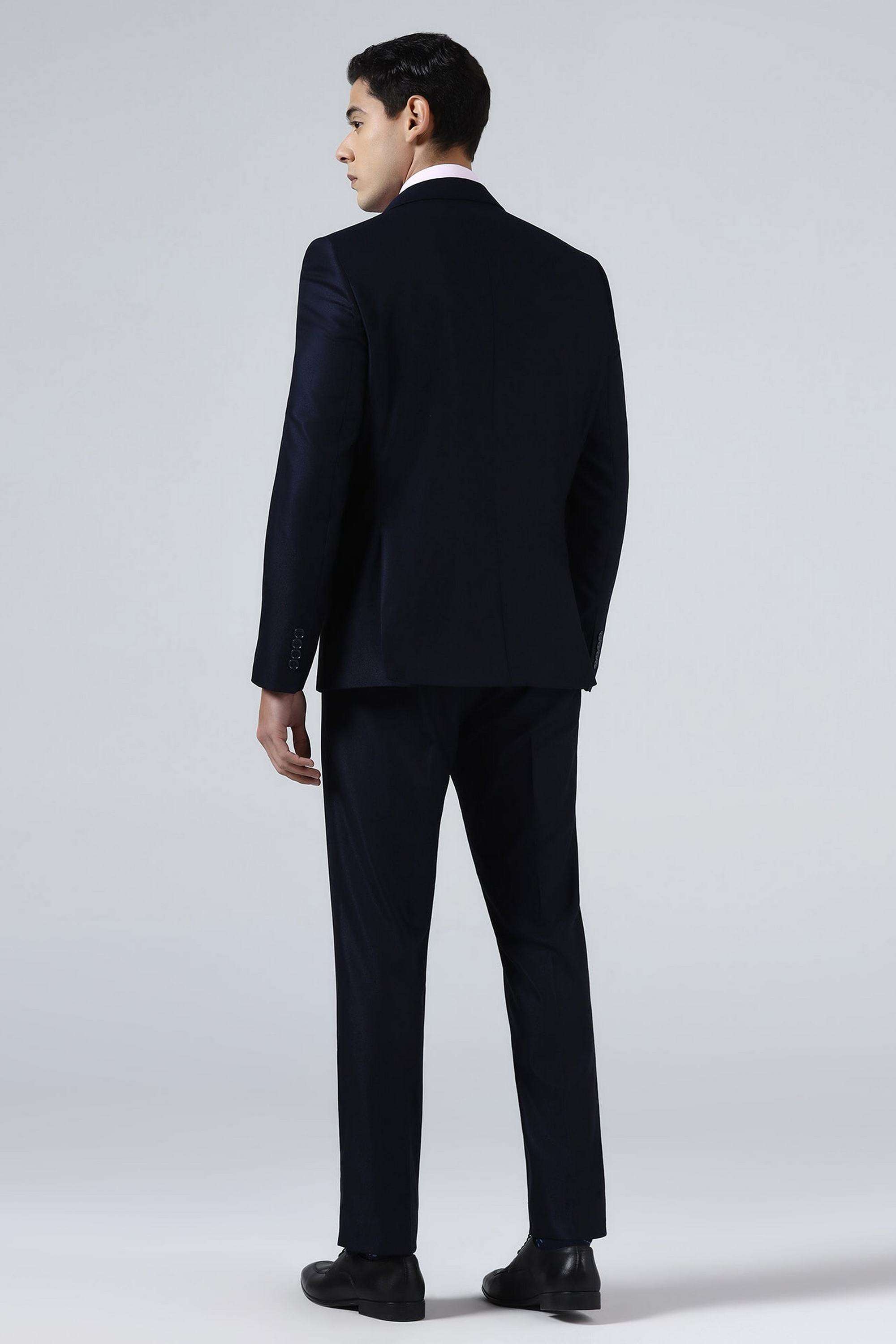 Solid-Polyester-Slim-Fit-Men-s-Suit