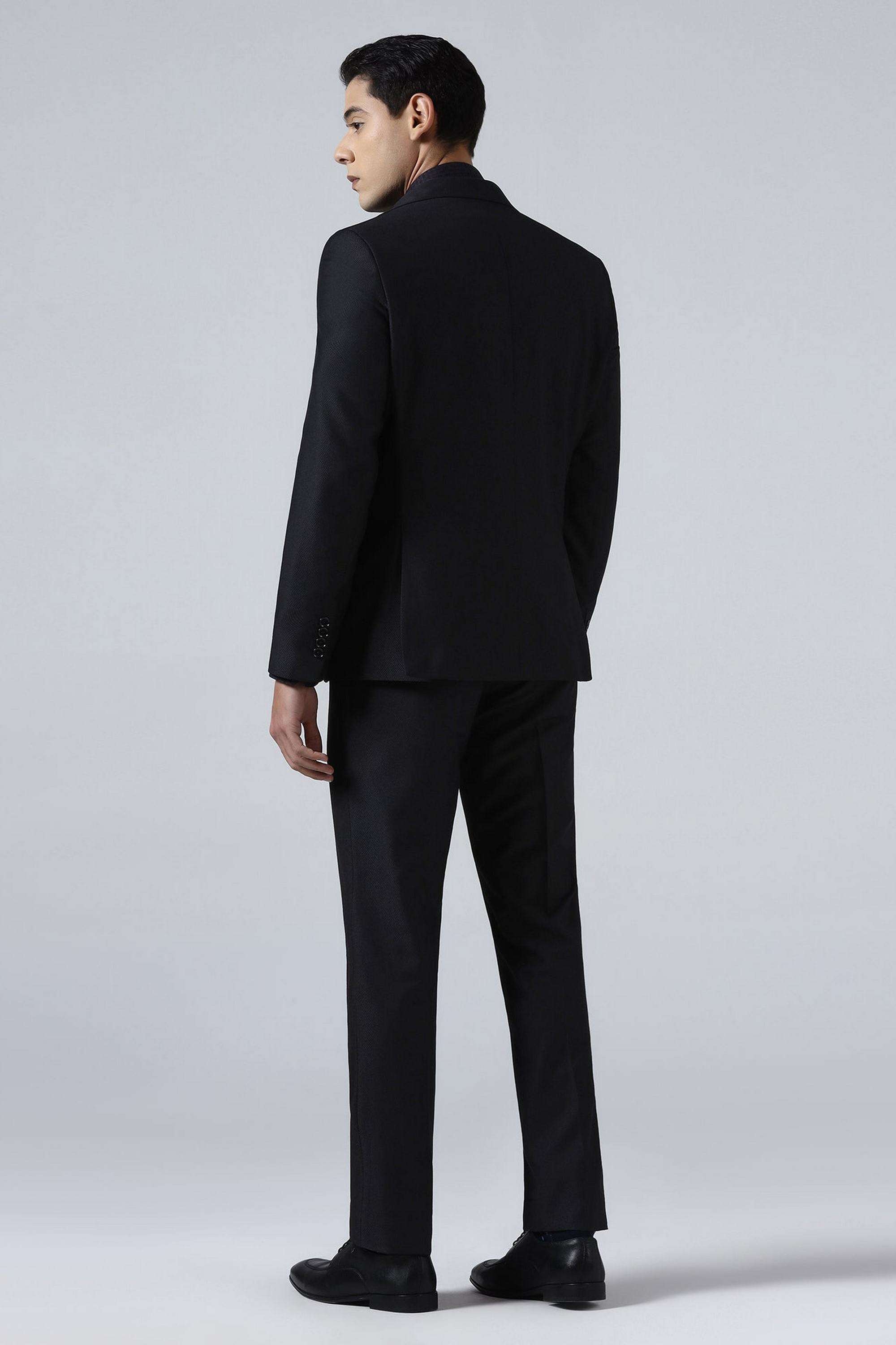 Solid-Polyester-Viscose-Slim-Fit-Men-s-Suit