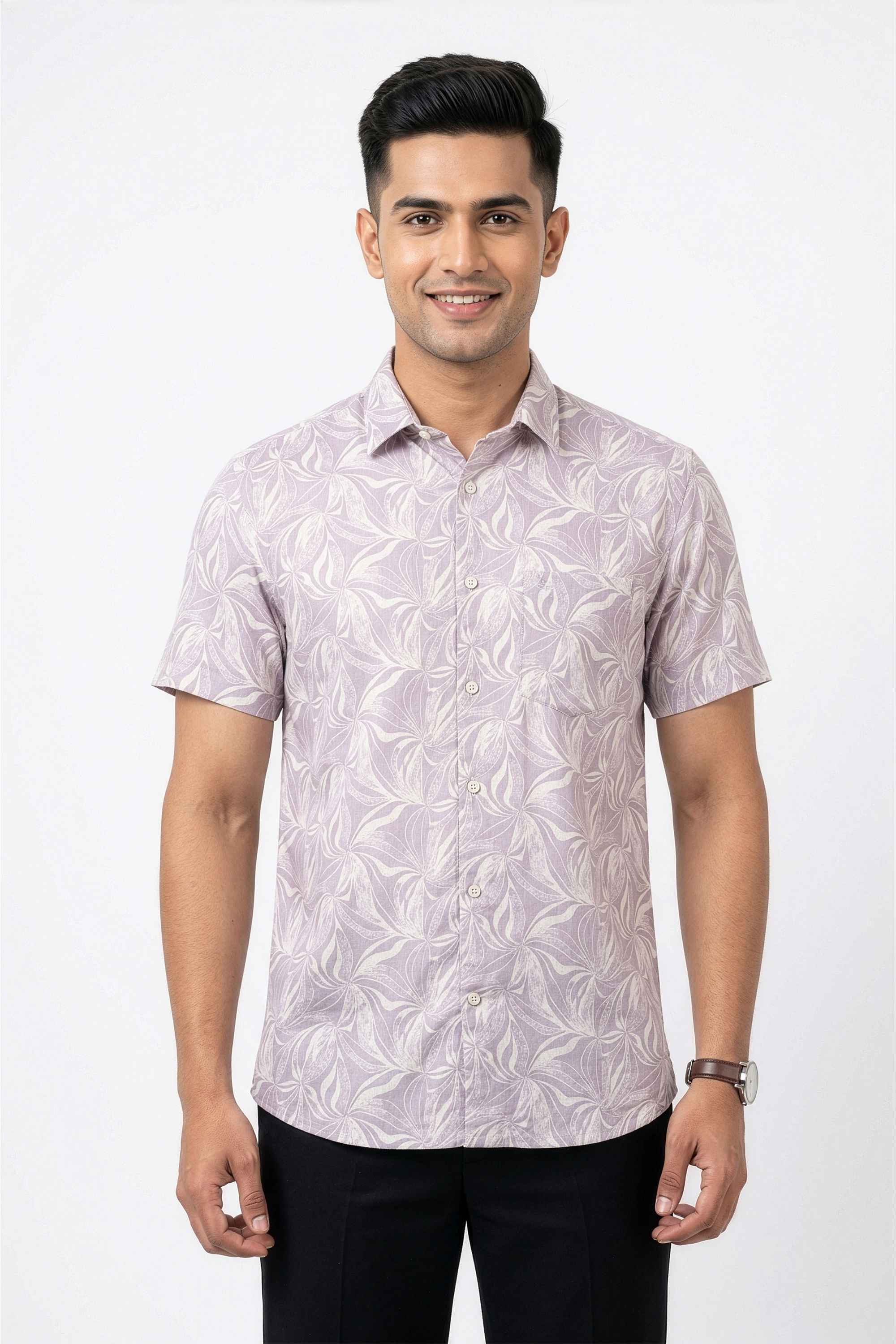 Printed-Linen-Blend-Regular-Fit-Men-Casual-Wear-Shirt