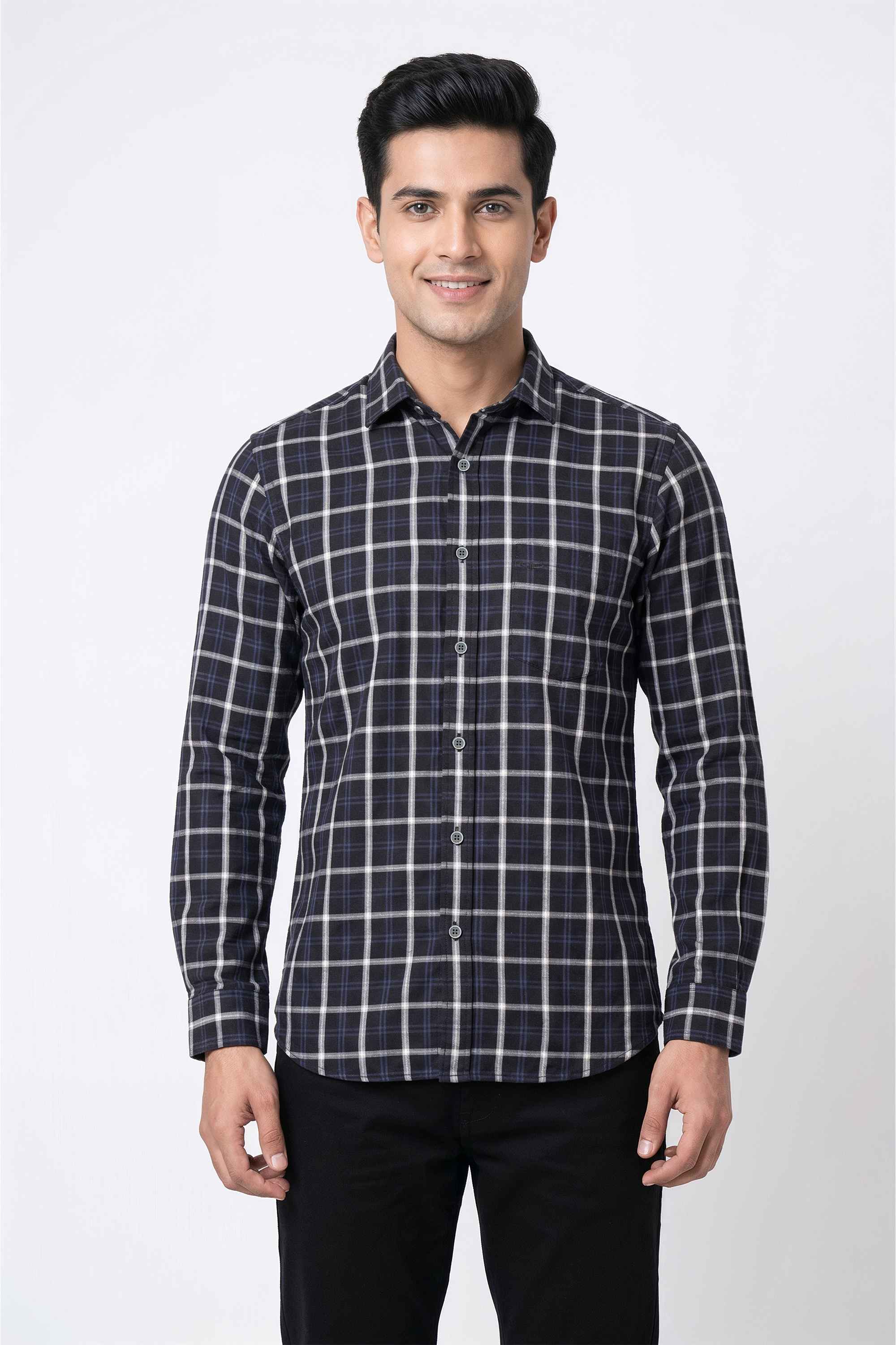 Checks-Cotton-Regular-Fit-Men-Casual-Wear-Shirt