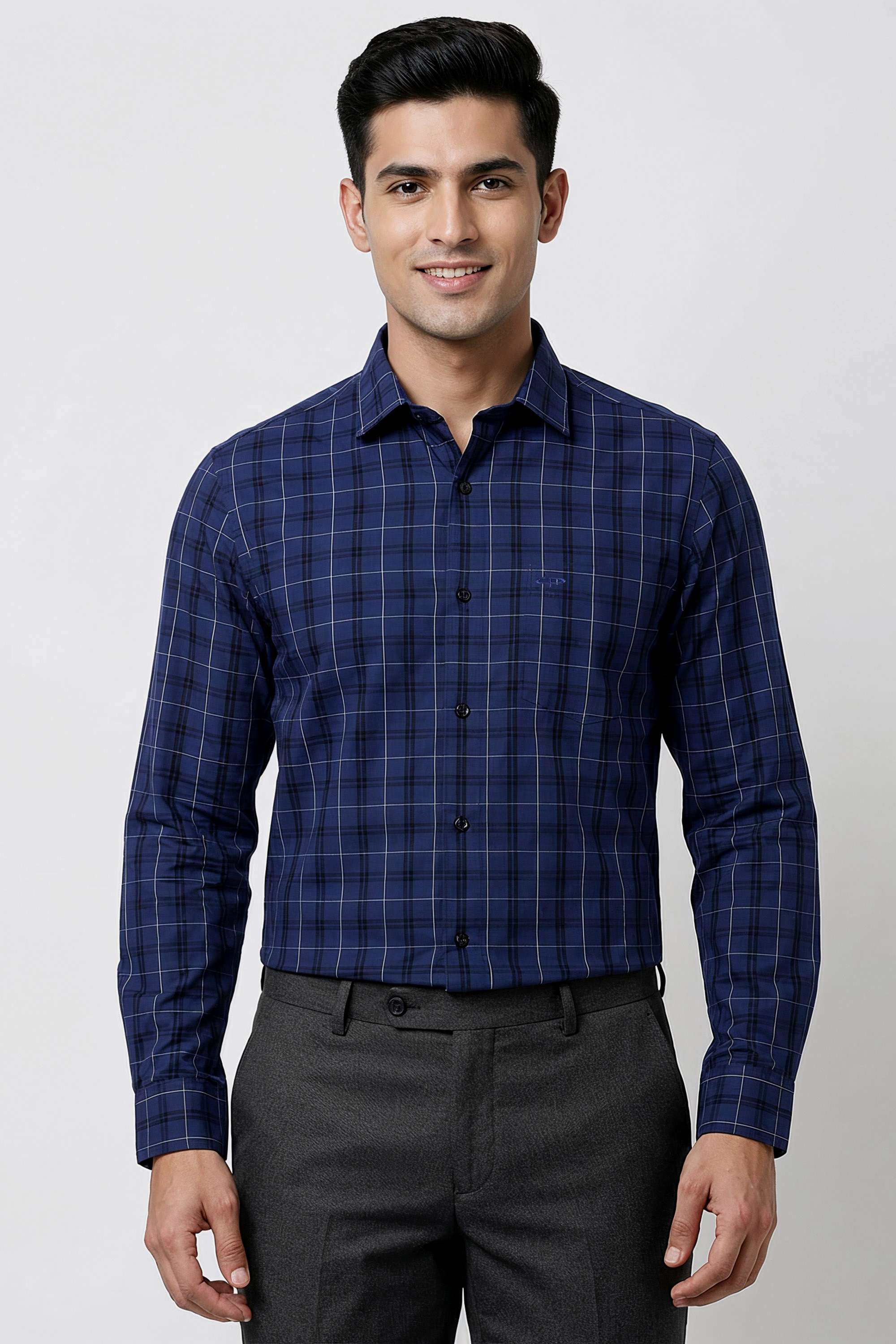 Checks-Cotton-Regular-Fit-Men-s-Casual-Wear-Shirt