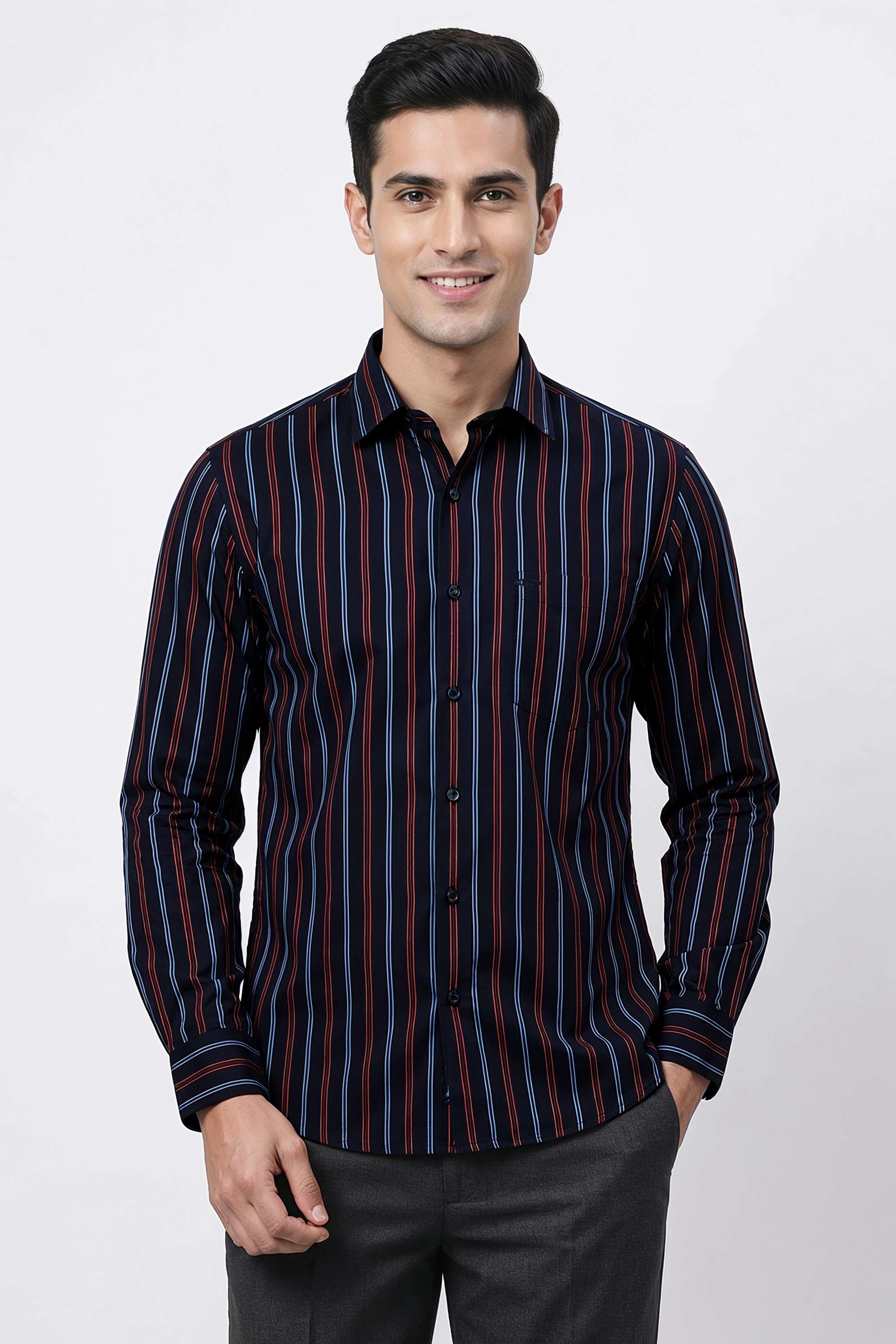 Stripes-Cotton-Regular-Fit-Men-s-Casual-Wear-Shirt