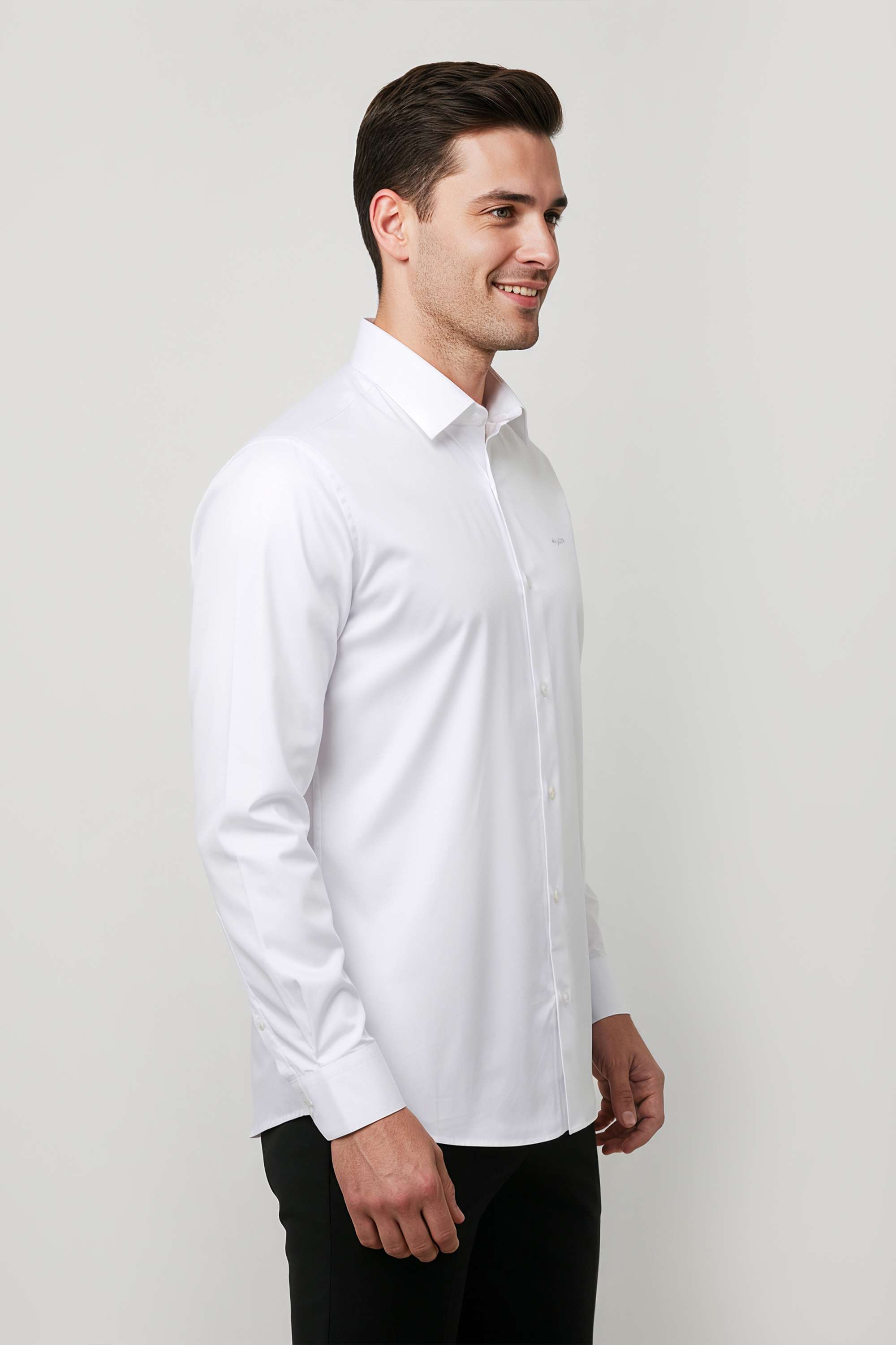 Solid-Cotton-Blend-Regular-Fit-Men-s-Formal-Wear-Shirt