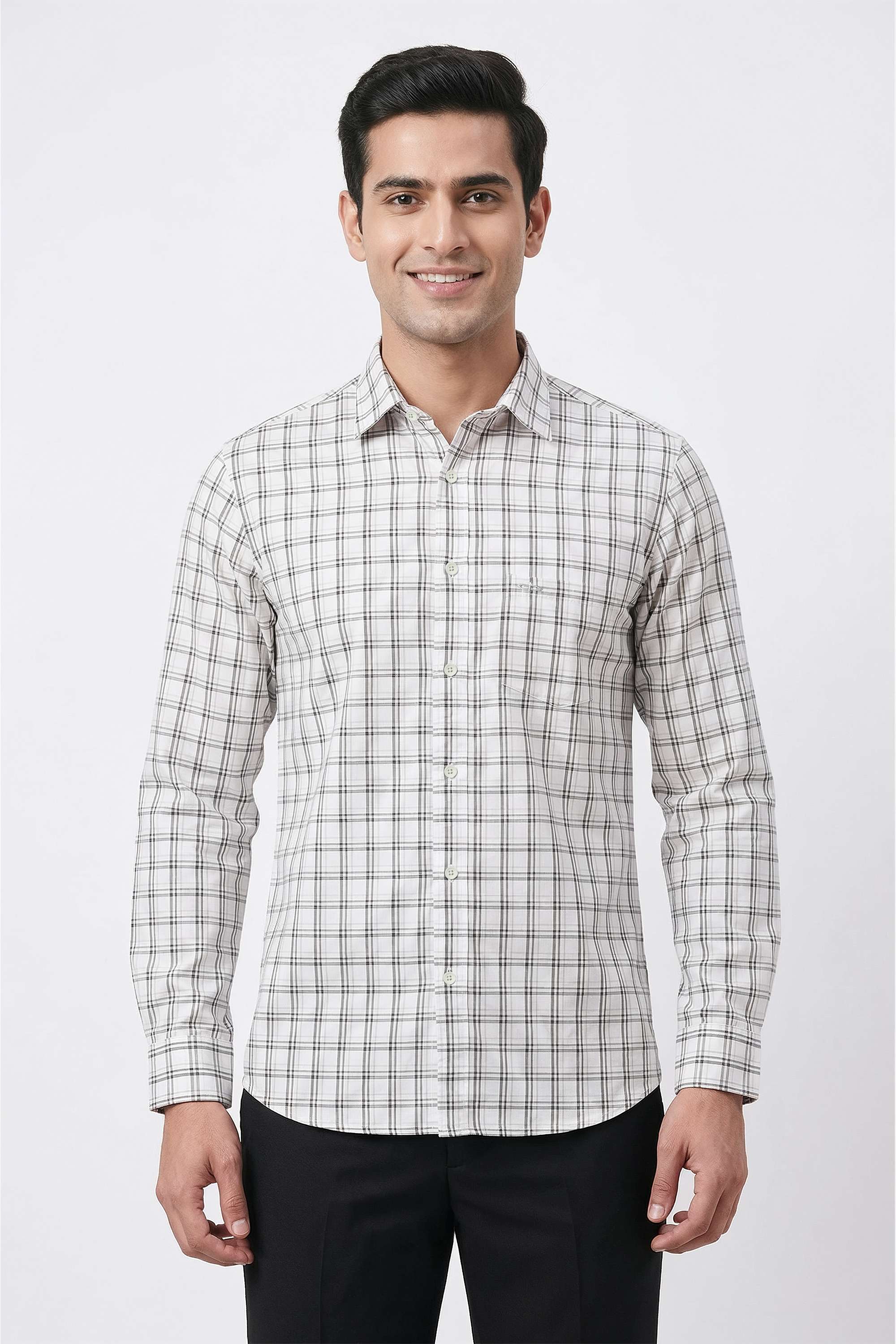 Checks-Cotton-Regular-Fit-Men-s-Casual-Wear-Shirt