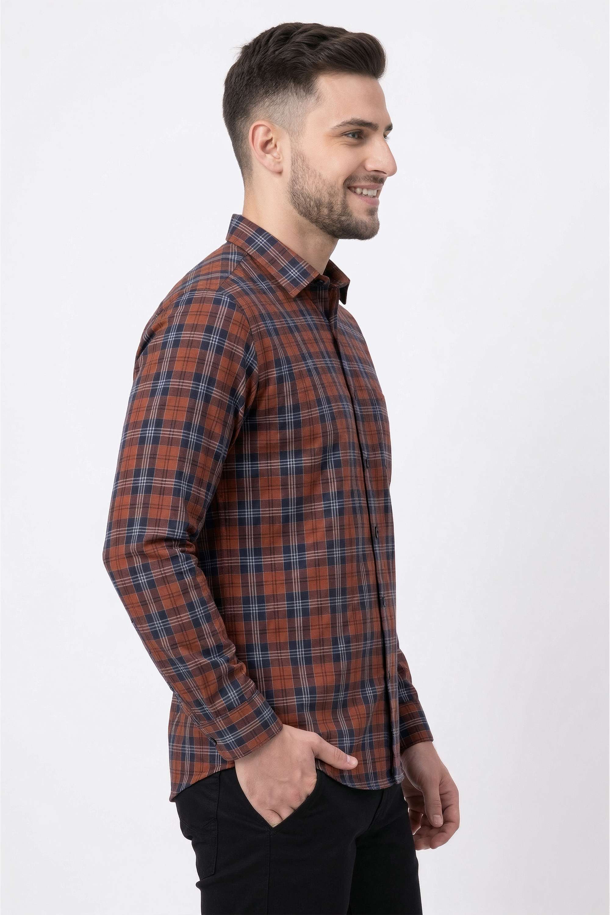 Checks-Cotton-Regular-Fit-Men-s-Casual-Wear-Shirt