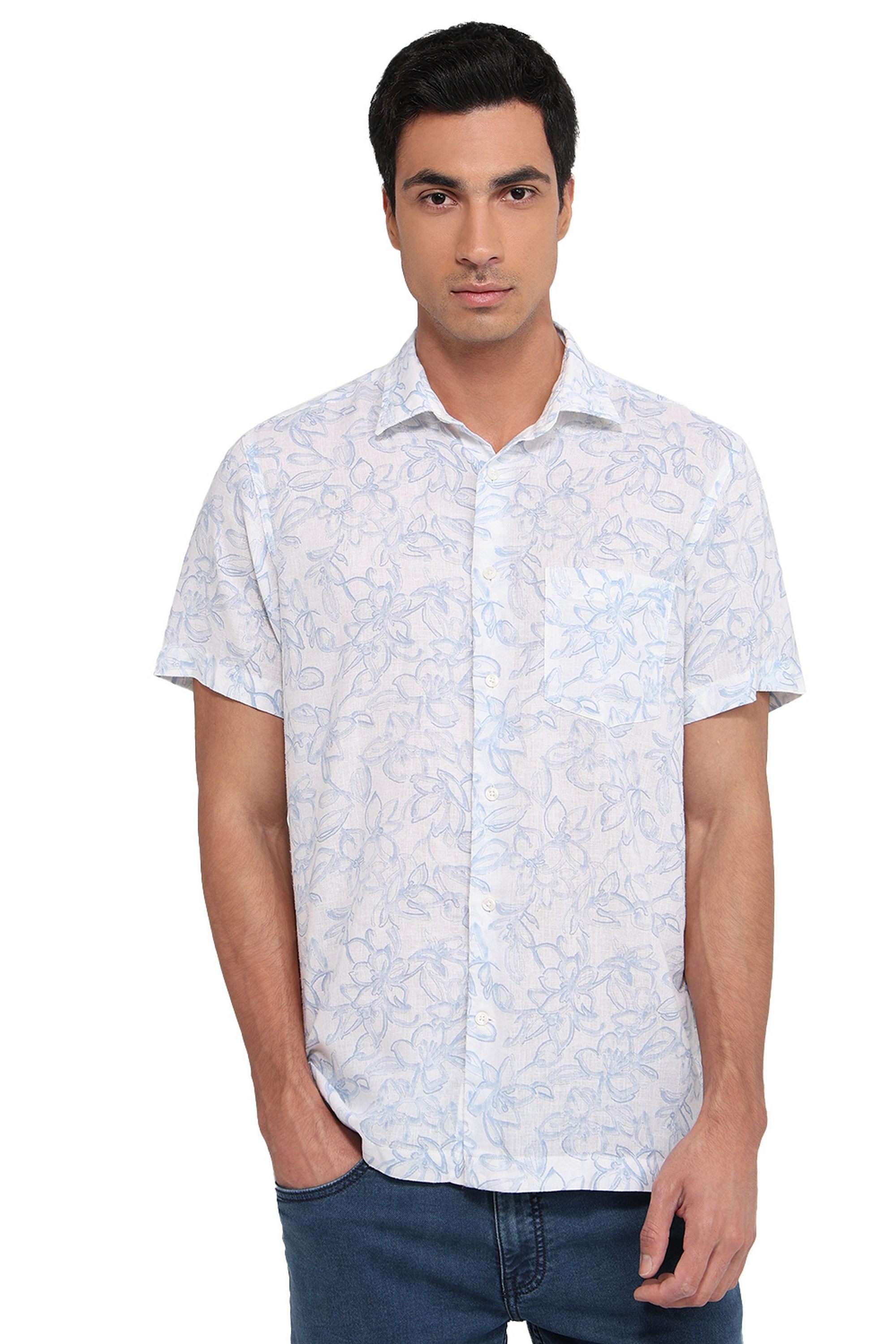 Printed-Cotton-Blend-Regular-Fit-Men-s-Casual-Shirt