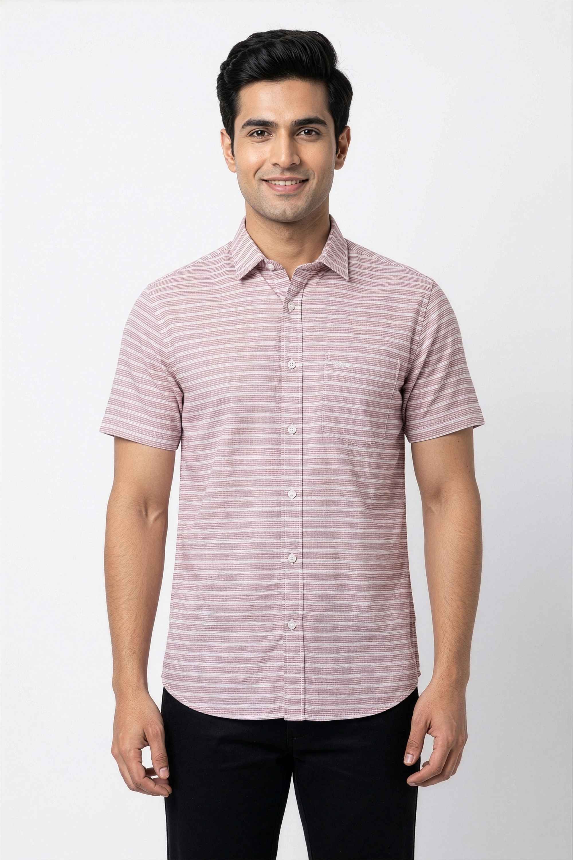 Solid-Cotton-Regular-Fit-Men-Casual-Wear-Shirt