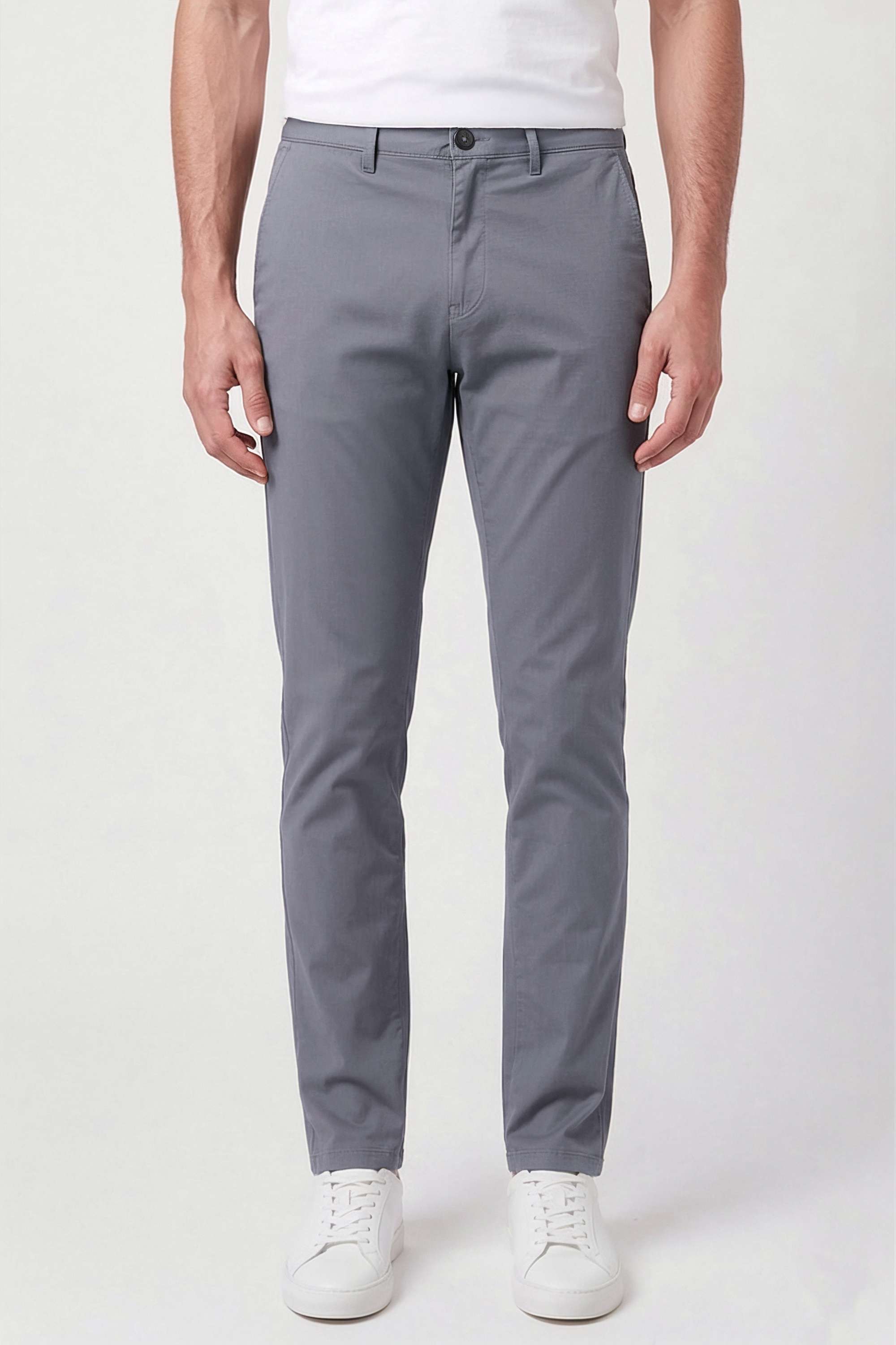 Solid-Cotton-Blend-Slim-Fit-Men-s-Trousers